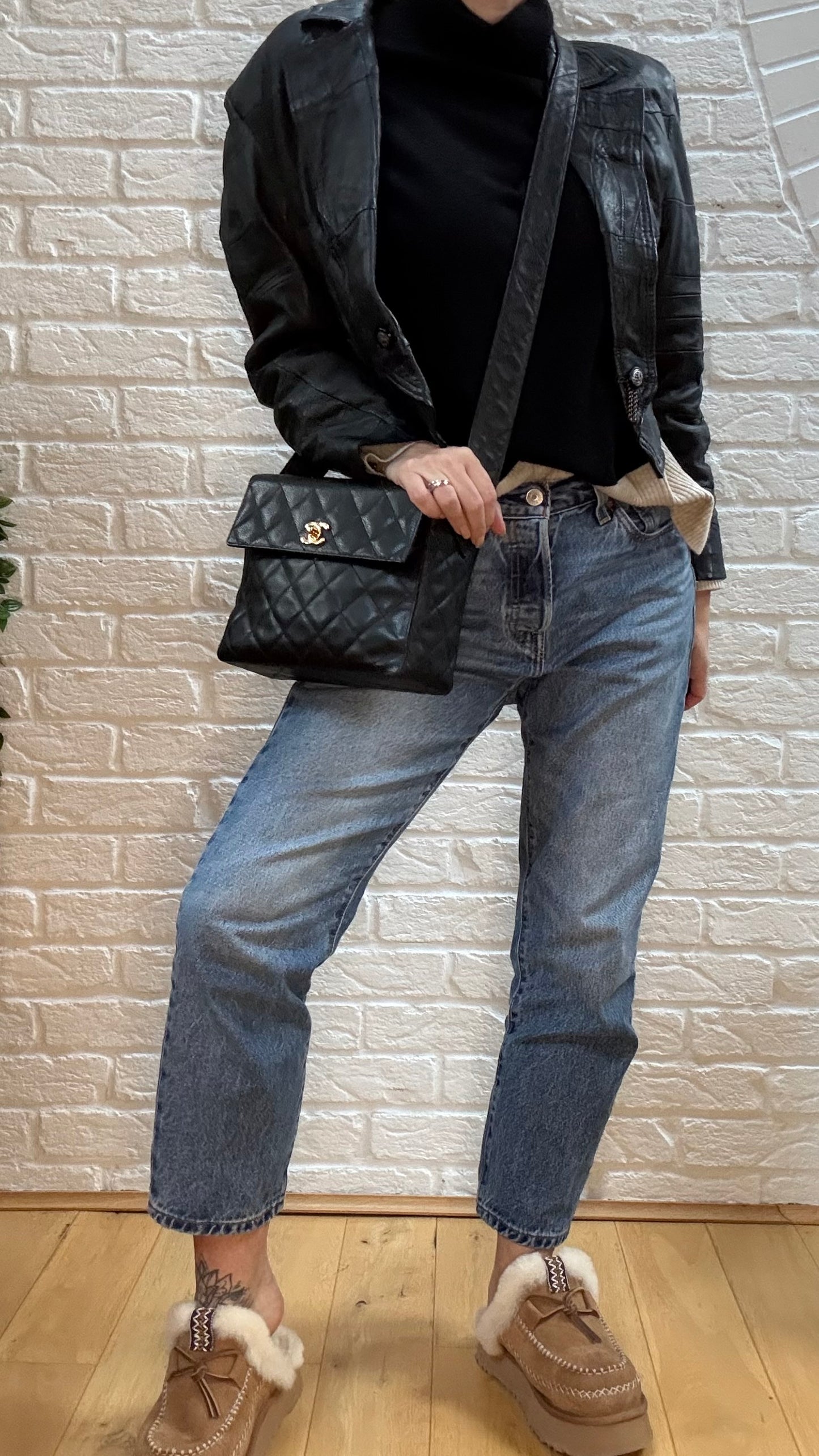 Chanel Collectors Piece 1994 Caviar Cross Body Box Bag with Vanity Mirror