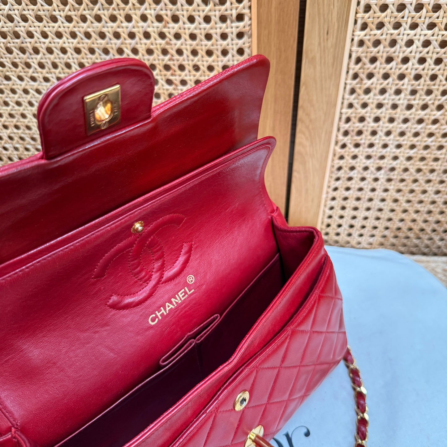 Chanel 1989 Red Classic Double Flap Small