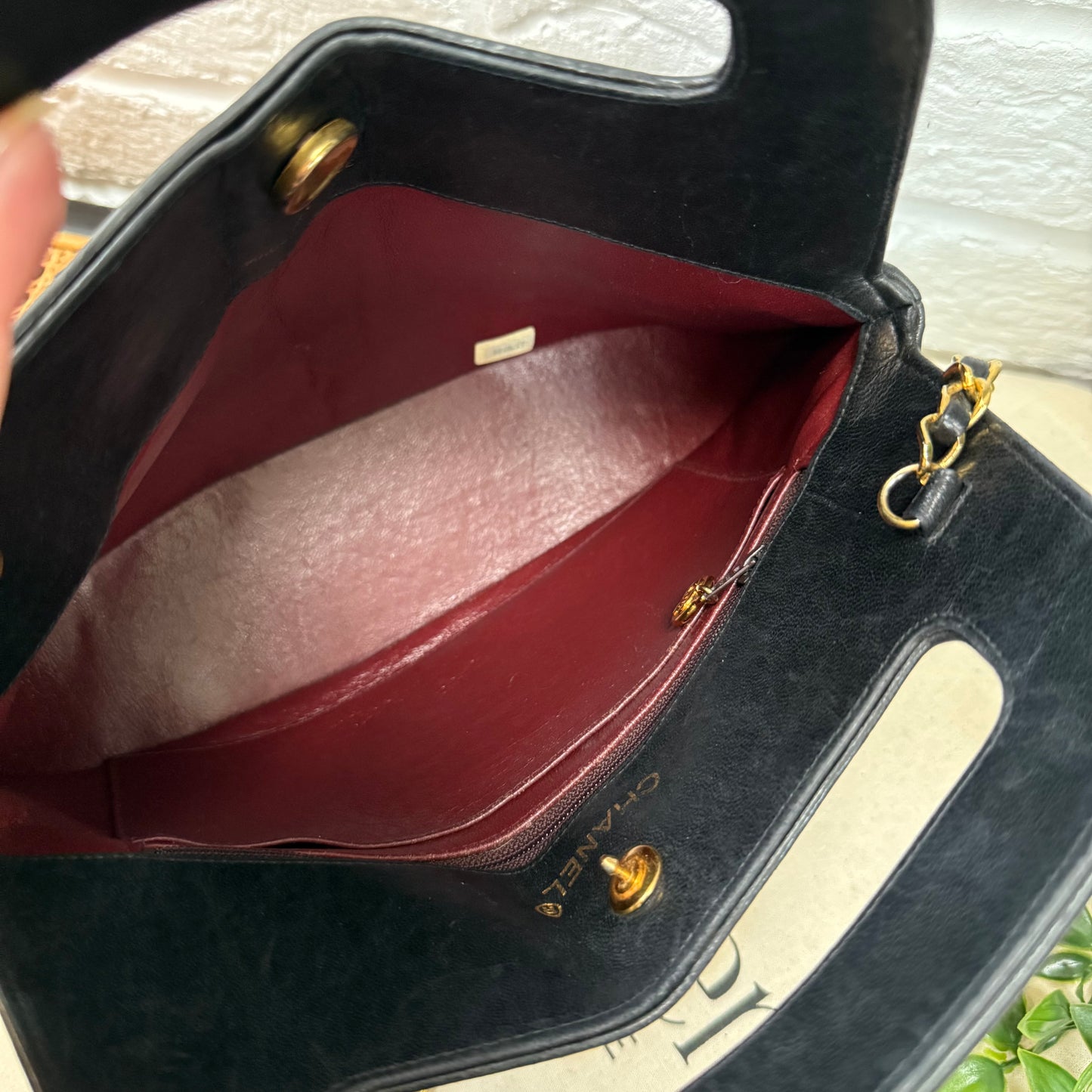 Chanel 1989 Quilted Lambskin Top Handle Two Way Bag
