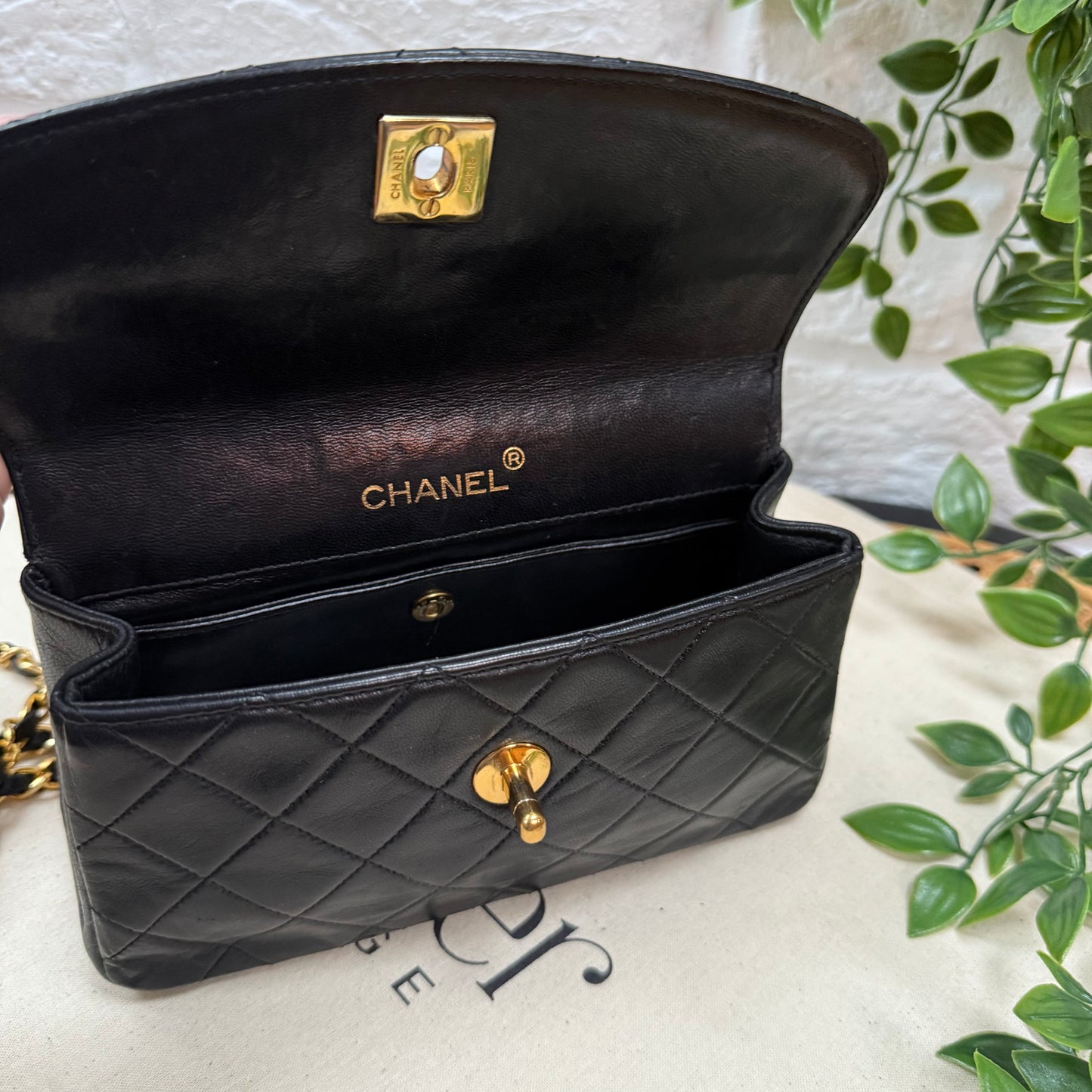 Chanel 1989 Rare Bi Color Single Flap Two Way