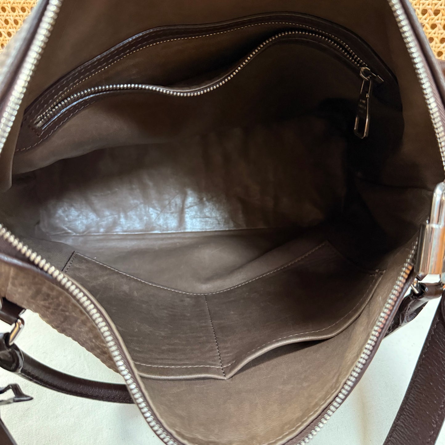 Louis Vuitton 2011 Antheia in Monogram Brown Suede & Leather Two Way
