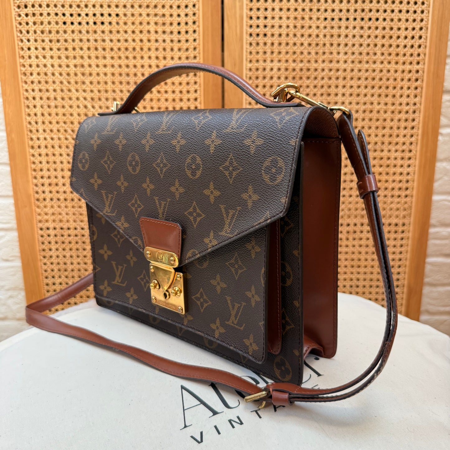 Louis Vuitton 1995 Monogram Monceau Two Way Top Handle