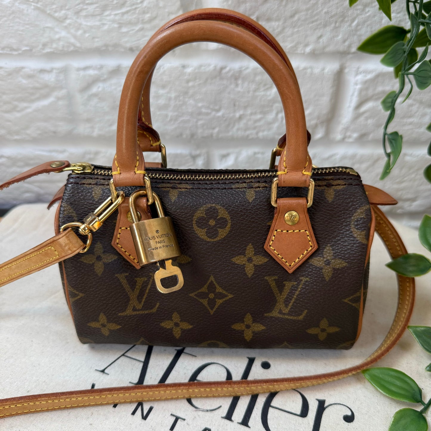 Louis Vuitton Speedy Nano with Strap & Padlock