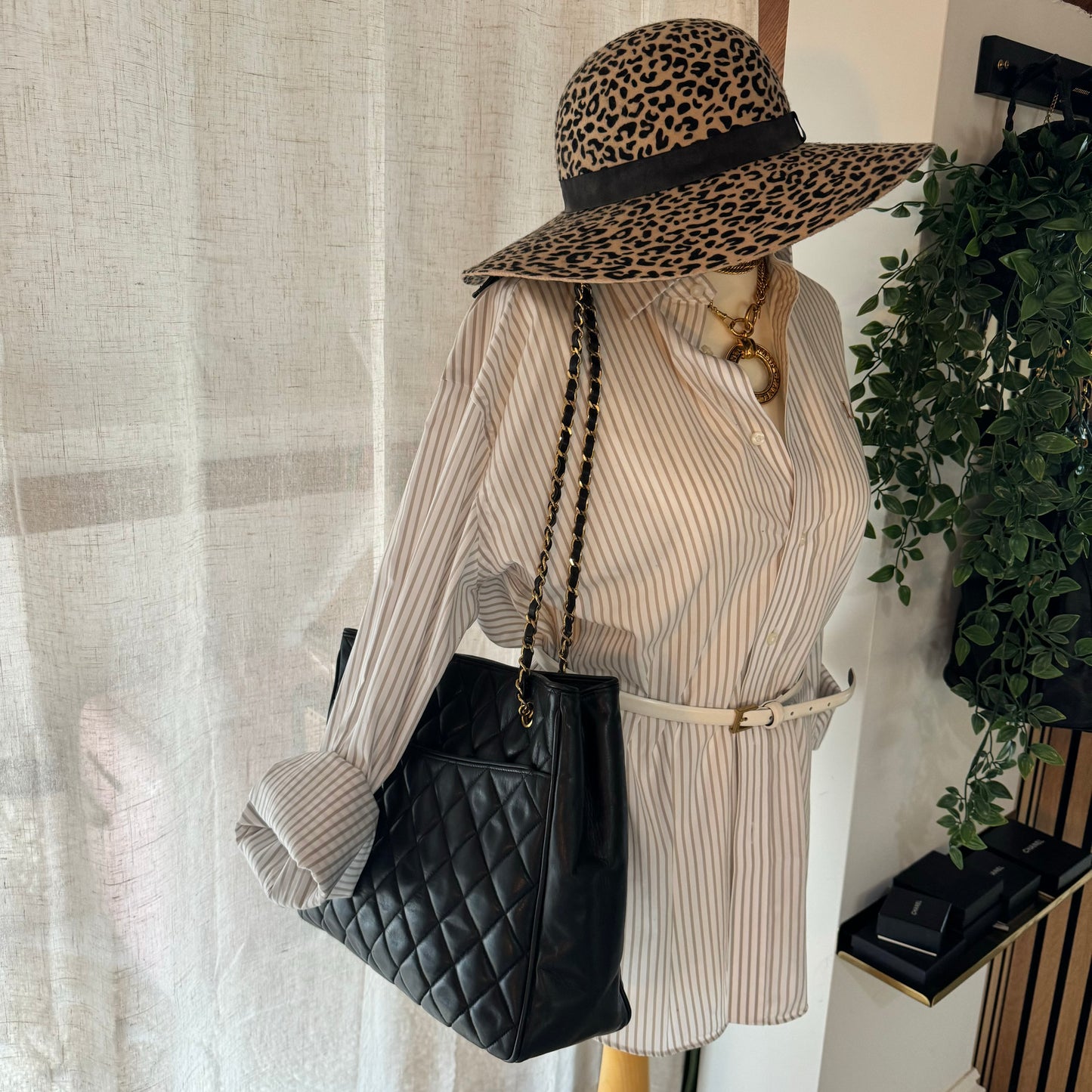 Chanel 1986 Quilted Lambskin CC Charm Tote