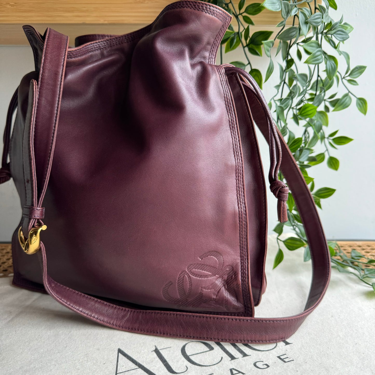 Loewe Vintage Bordeaux Flamenco Bag