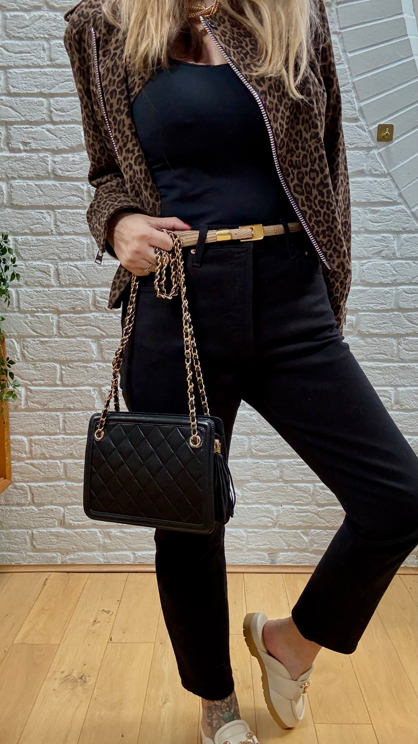 Chanel 1989 Lambskin Tassel Timeless Mini Tote