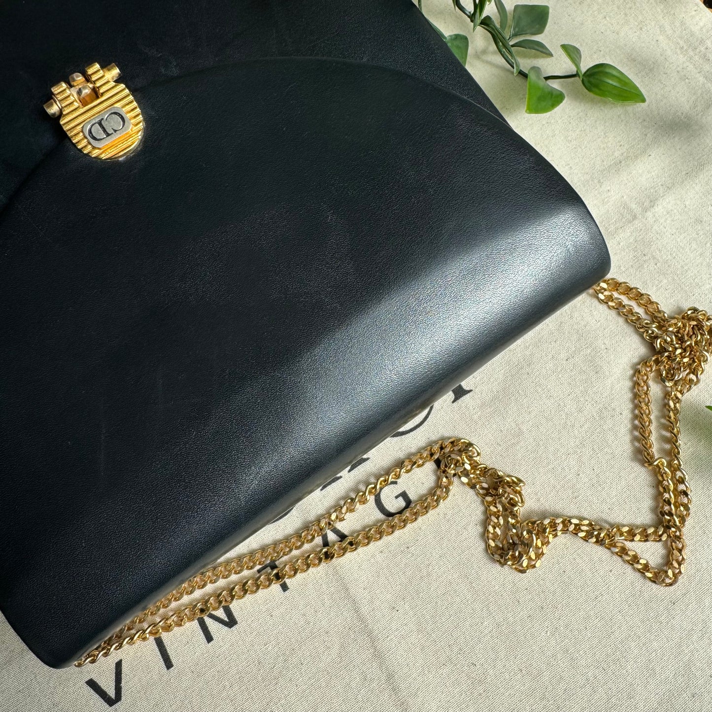 Dior 1980s Vintage Two Way Chain Strap Bag
