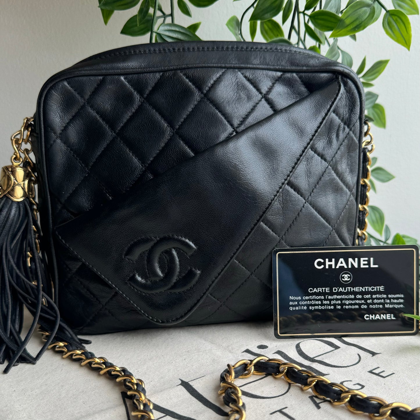 Chanel 1989 Vintage Tassel Camera Bag