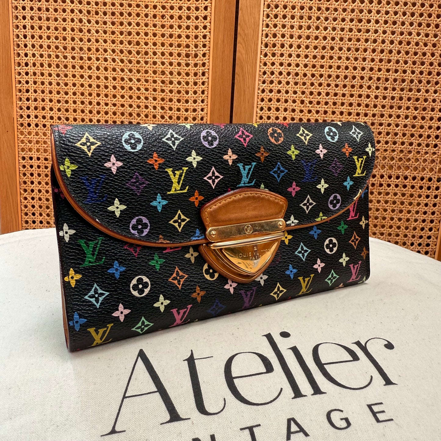 Louis Vuitton 2003 Murakami Multicolor black Eugenie Purse