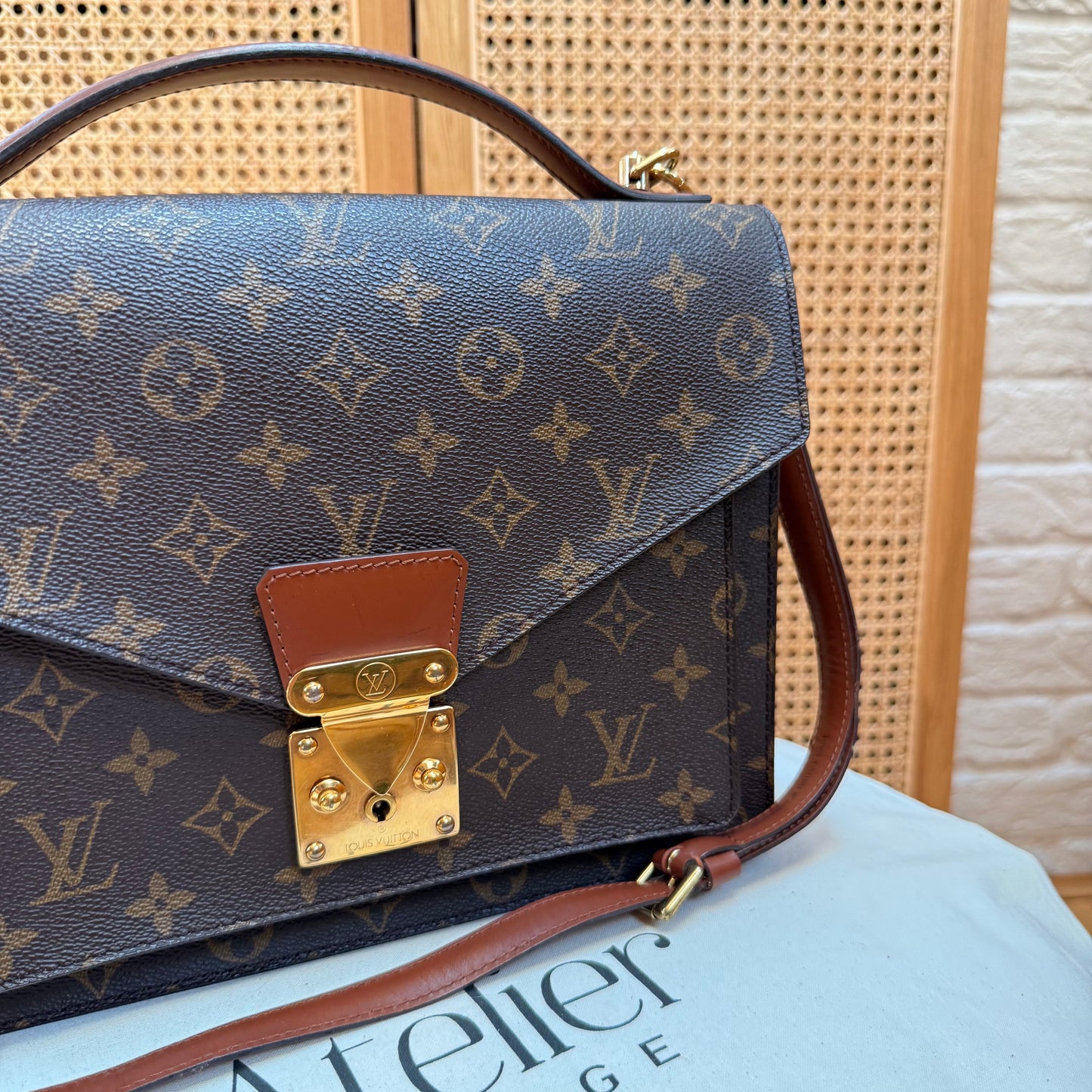 Louis Vuitton 1995 Monogram Monceau Two Way Top Handle