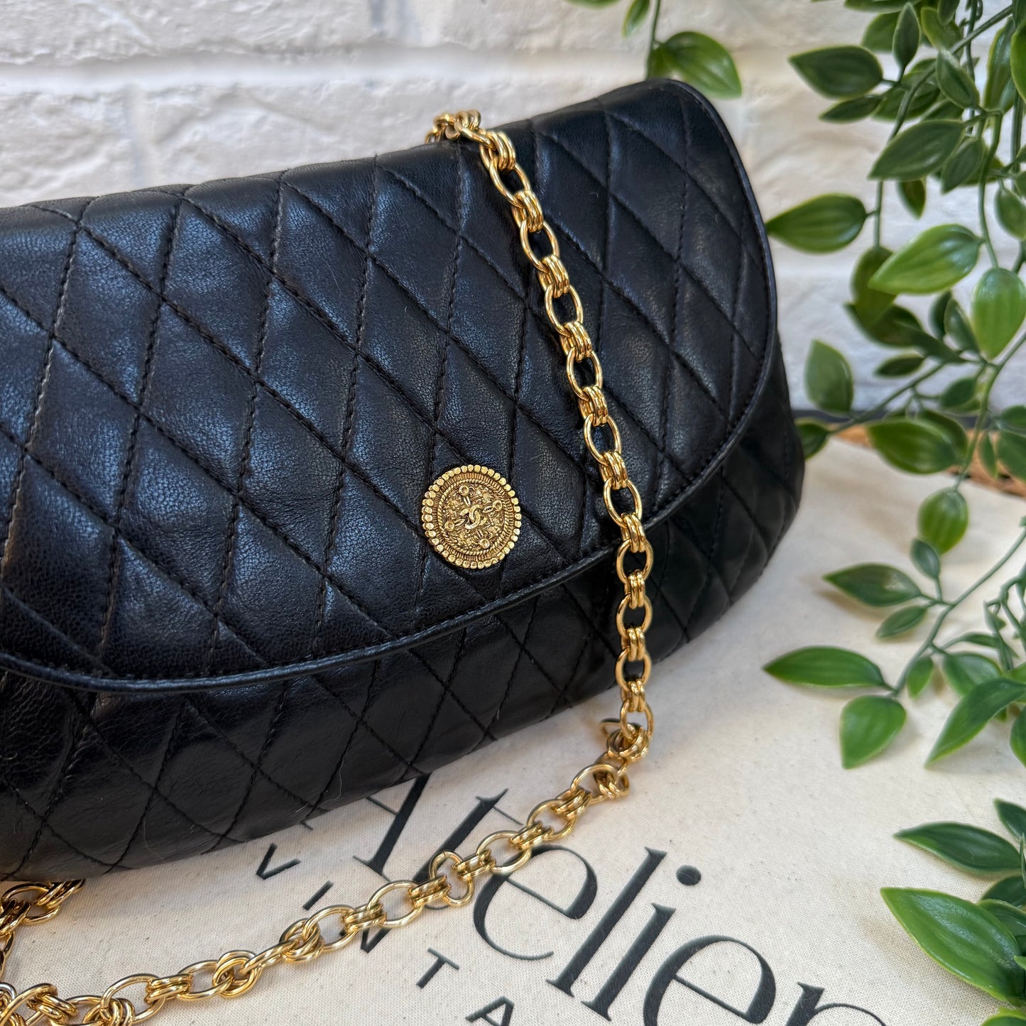 Chanel Rare 1970s CC Button Quilted Flap