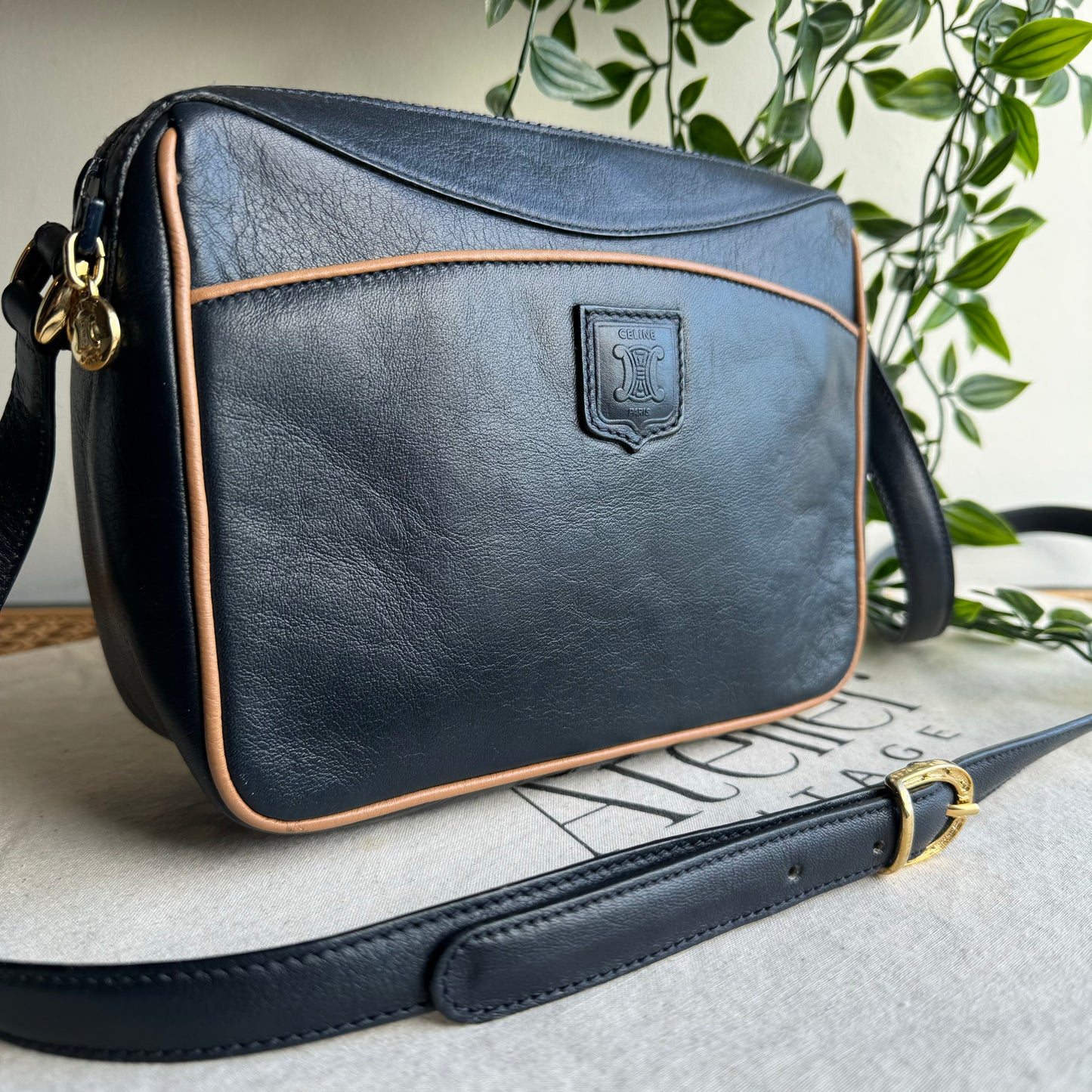 Celine Vintage Triomphe Cross Body Bag