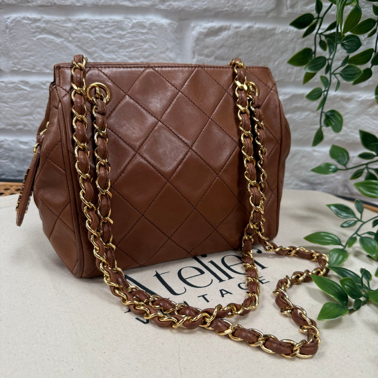 Chanel 1994 CC Lambskin Quilted Shoulder Bag