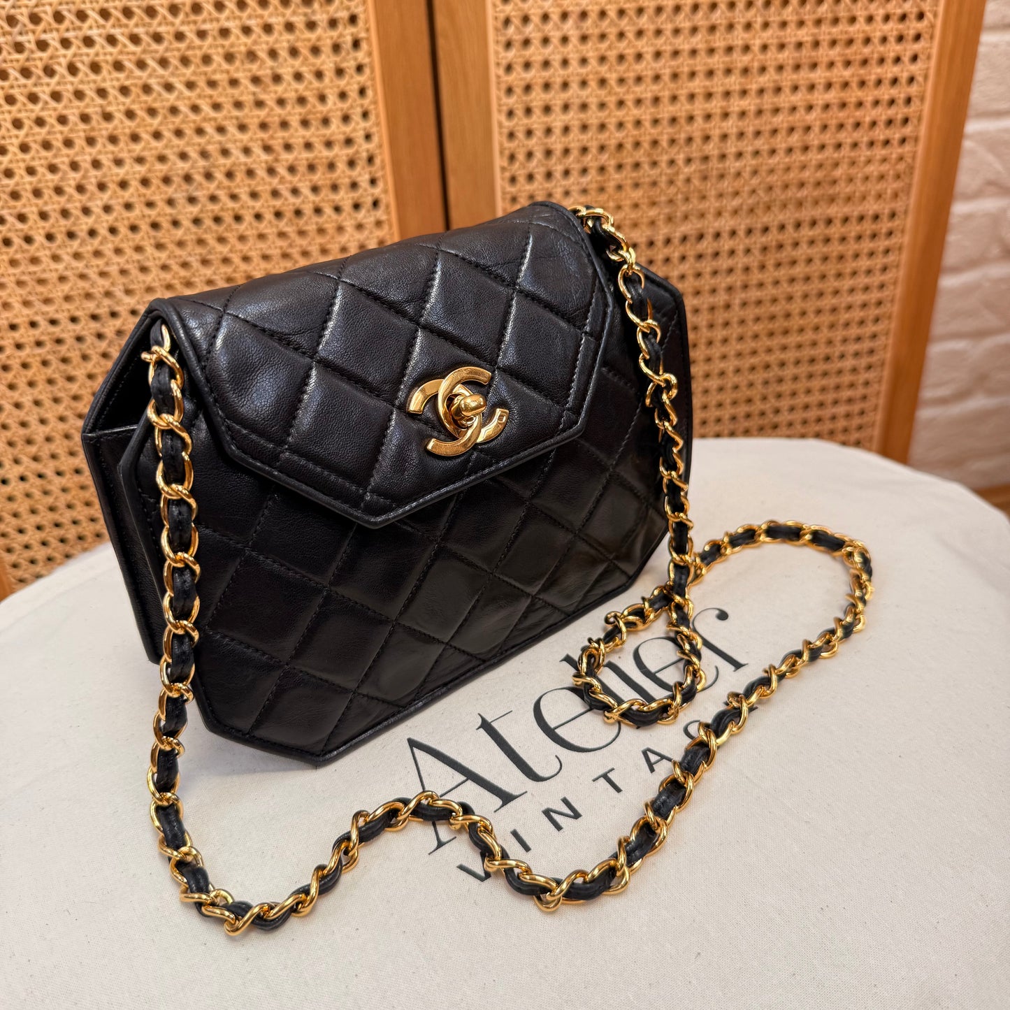 Chanel 1989 Rare Octagon Single Flap