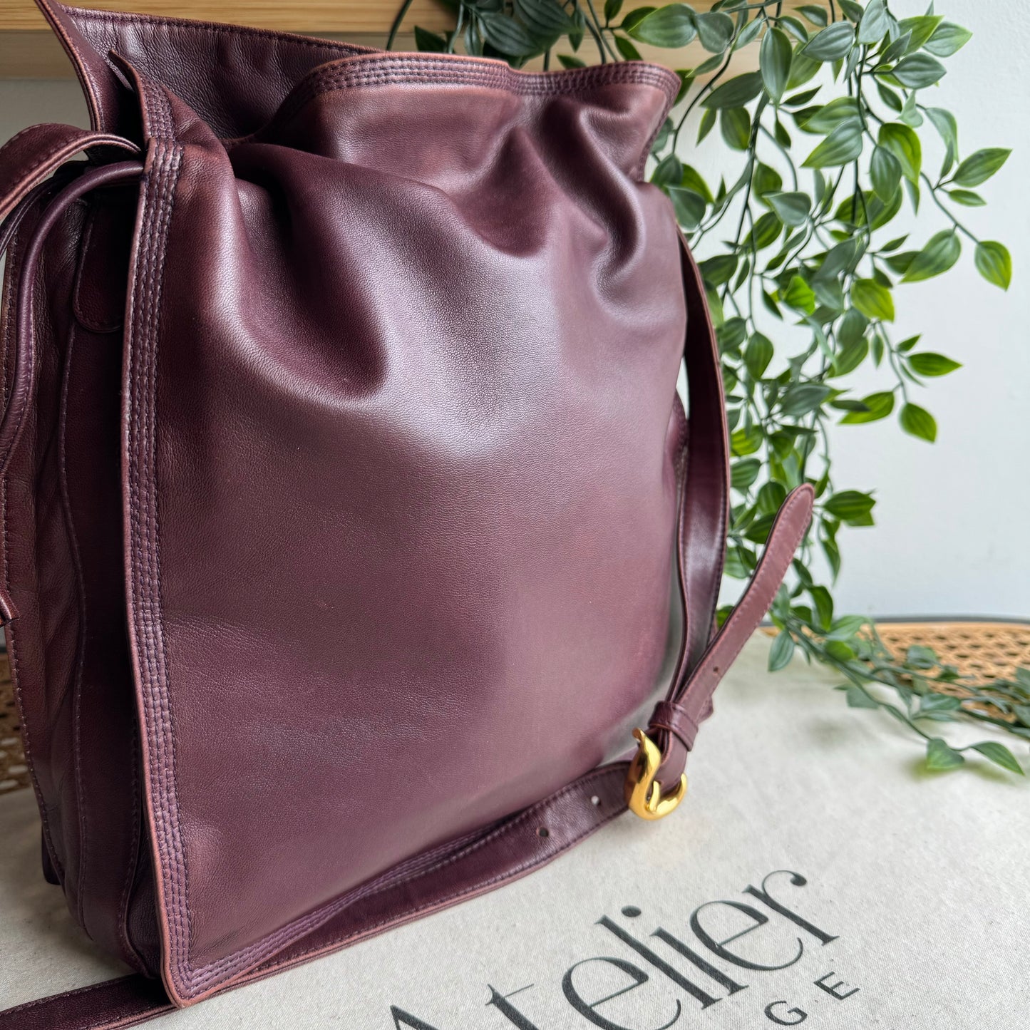 Loewe Vintage Bordeaux Flamenco Bag