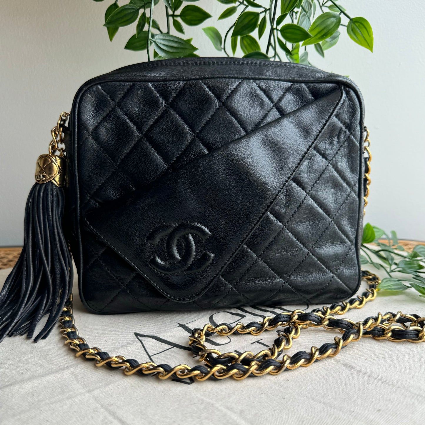 Chanel 1989 Vintage Tassel Camera Bag