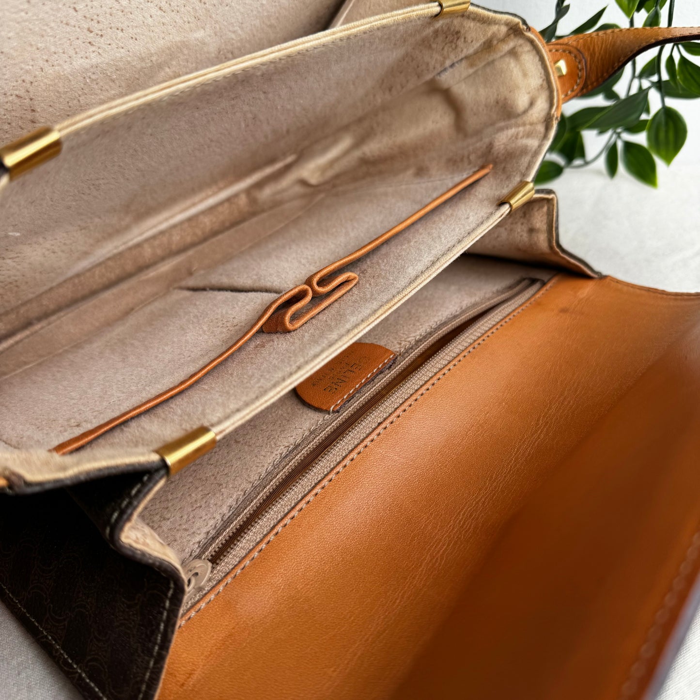 Celine Vintage Monogram Horse Carriage Shoulder Bag