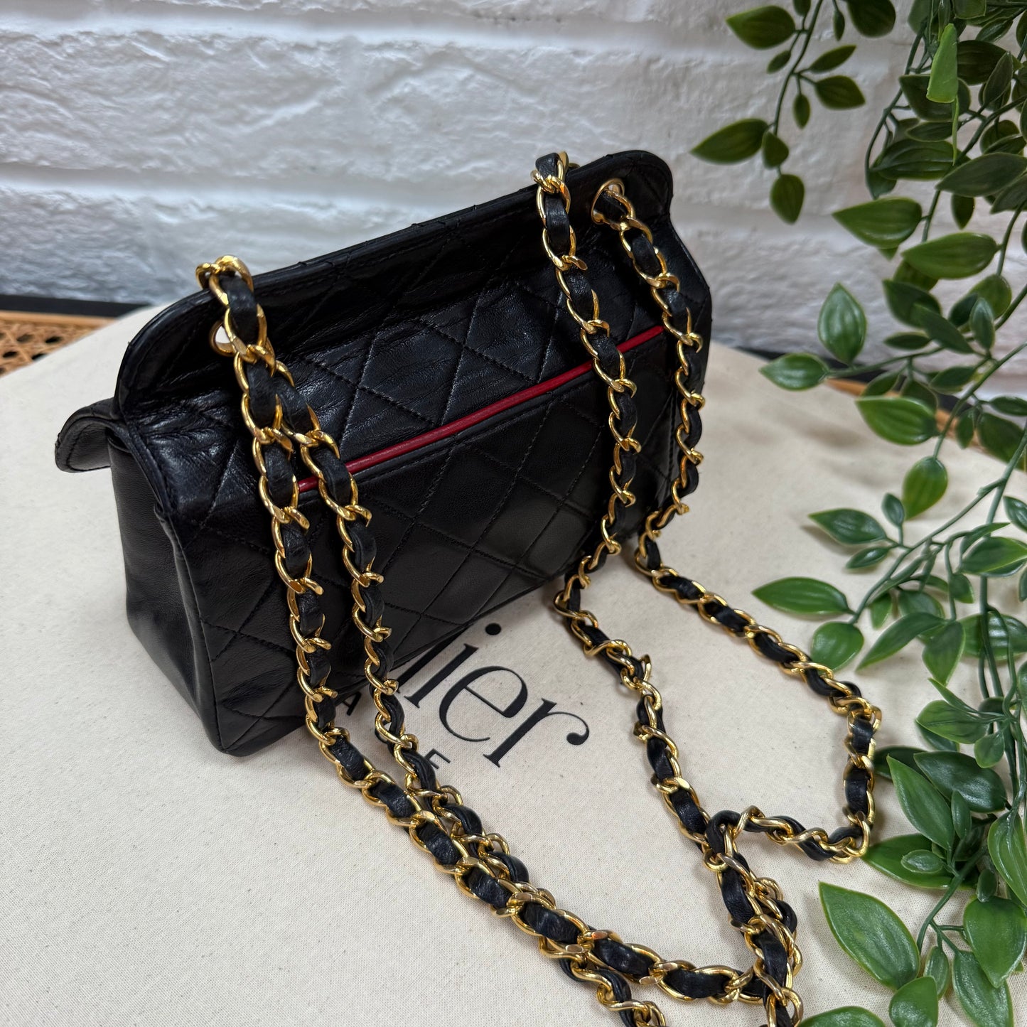 Chanel 1989 Rare Bi Color Single Flap Two Way
