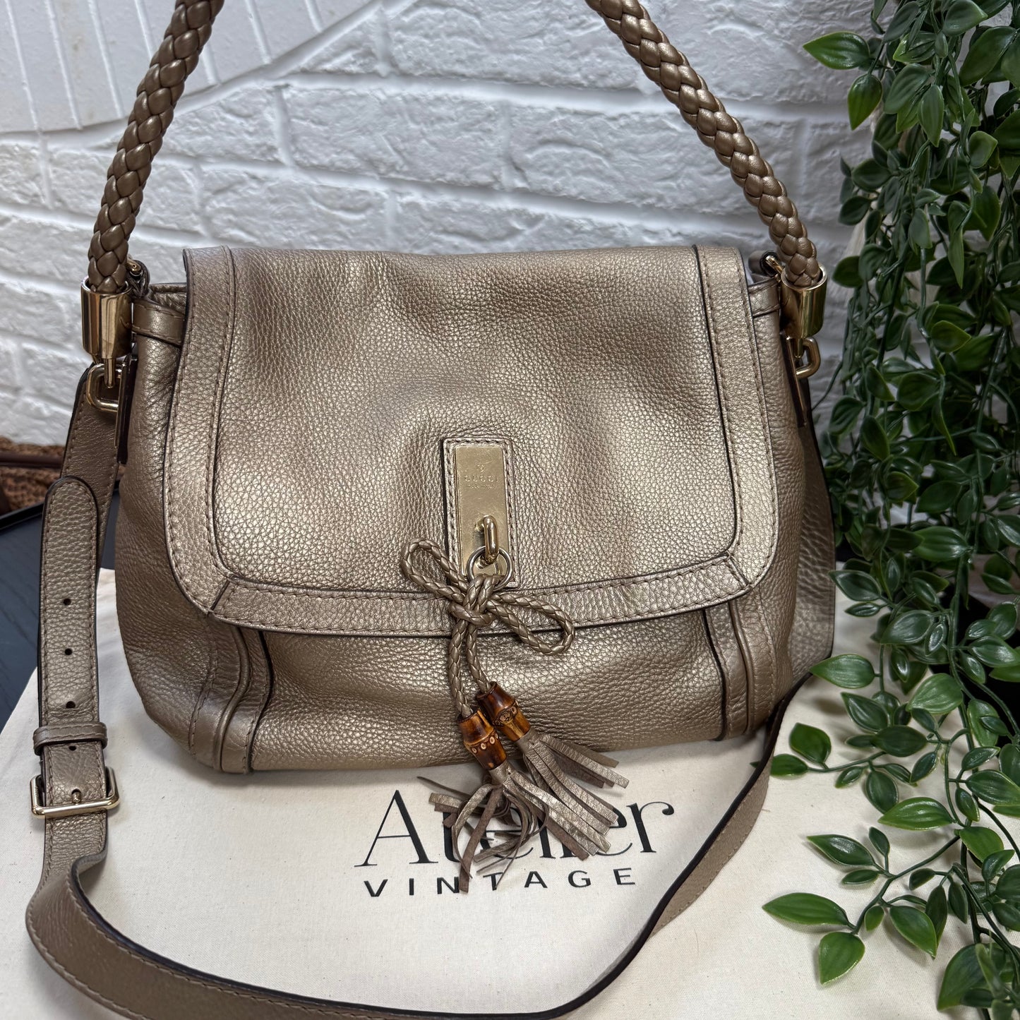 Gucci 2000s Bella Bamboo two way bag
