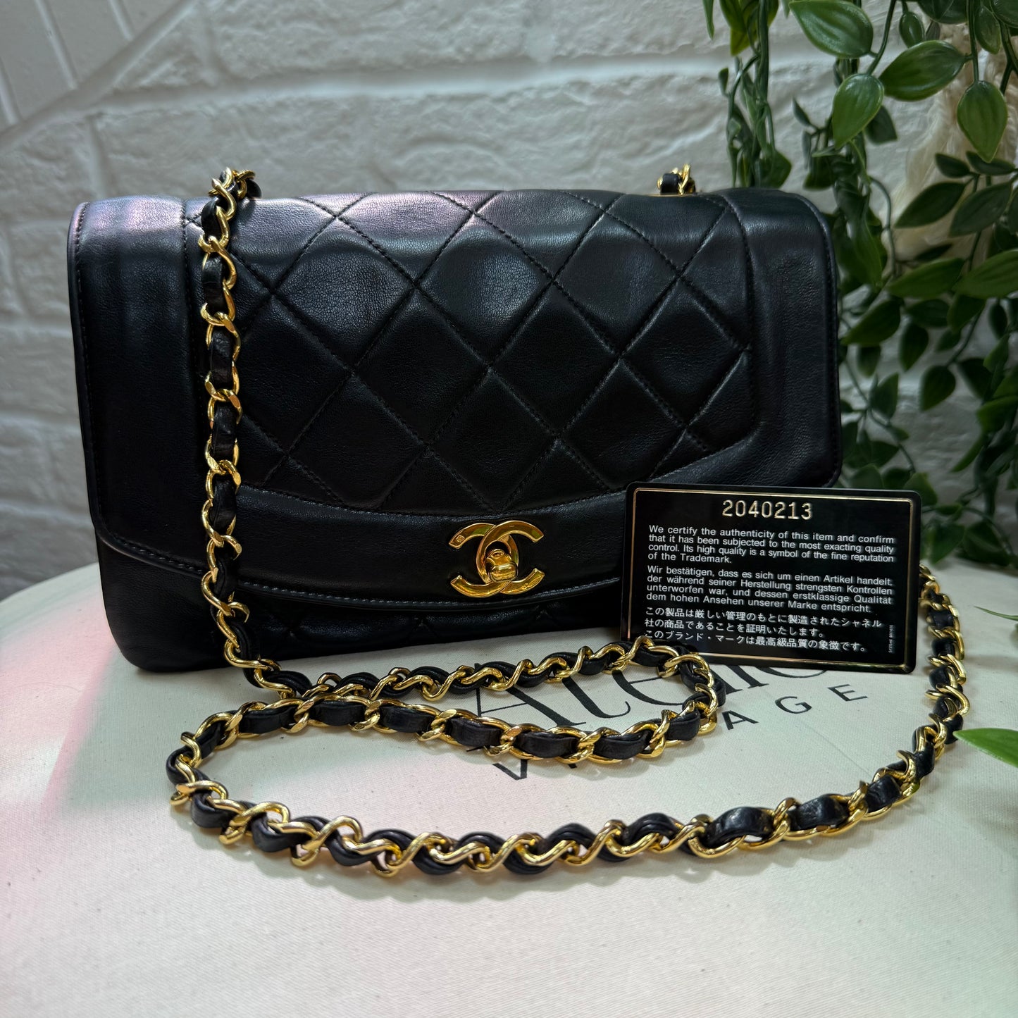Chanel 1991 Vintage Classic Diana Small