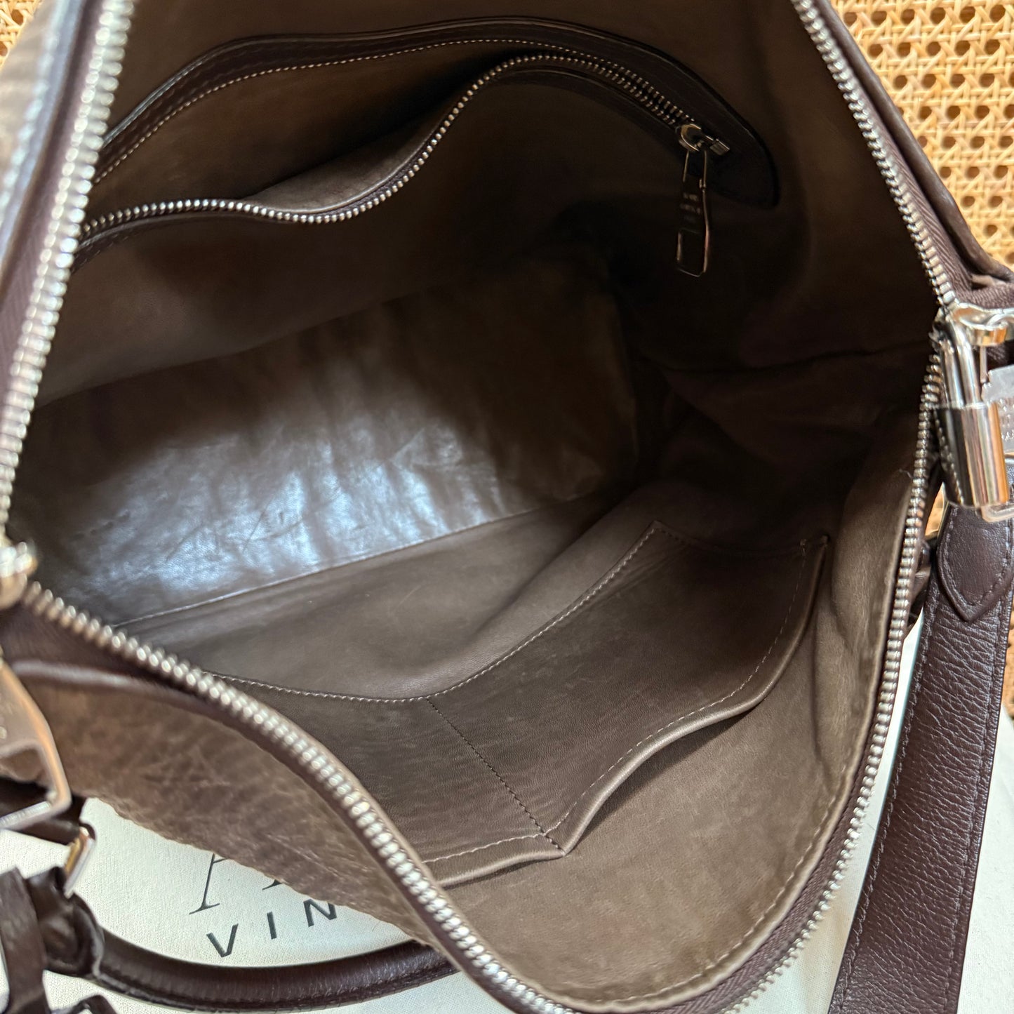 Louis Vuitton 2011 Antheia in Monogram Brown Suede & Leather Two Way