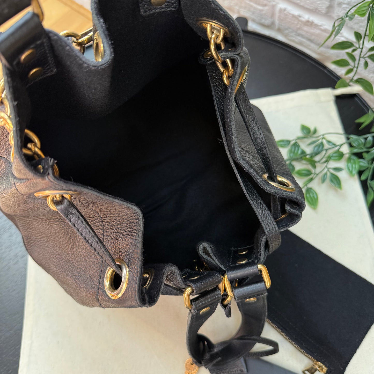 Saint Laurent 1990s Rive Gauche Overseas Chain Tote