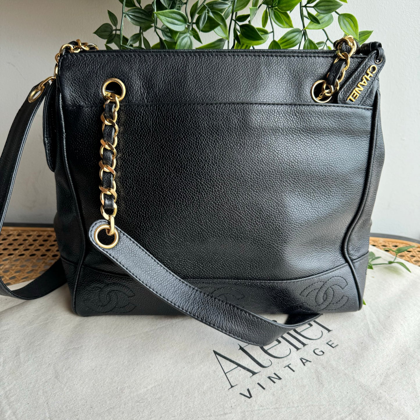 Chanel 1996 Triple CC Caviar Tote