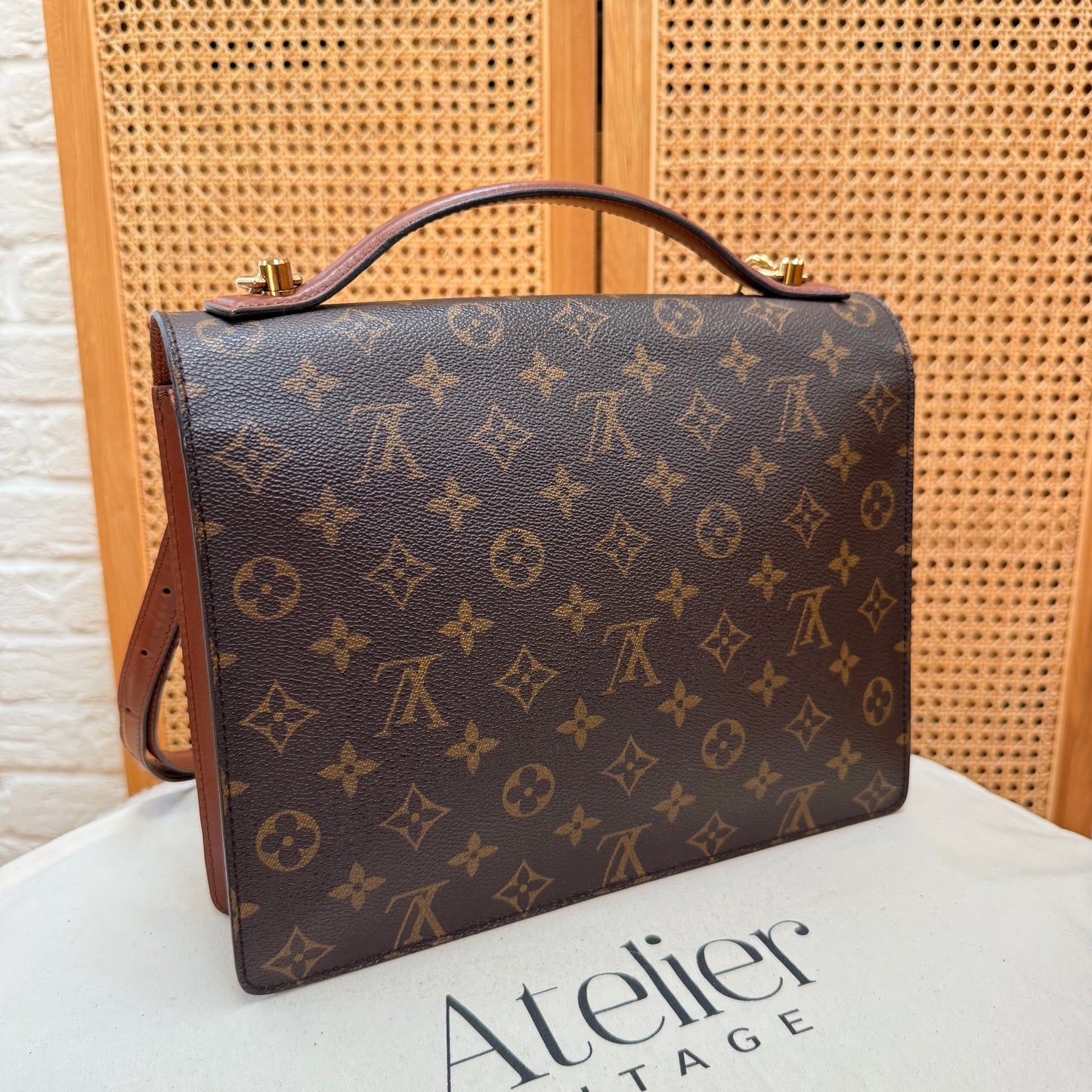 Louis Vuitton 1995 Monogram Monceau Two Way Top Handle