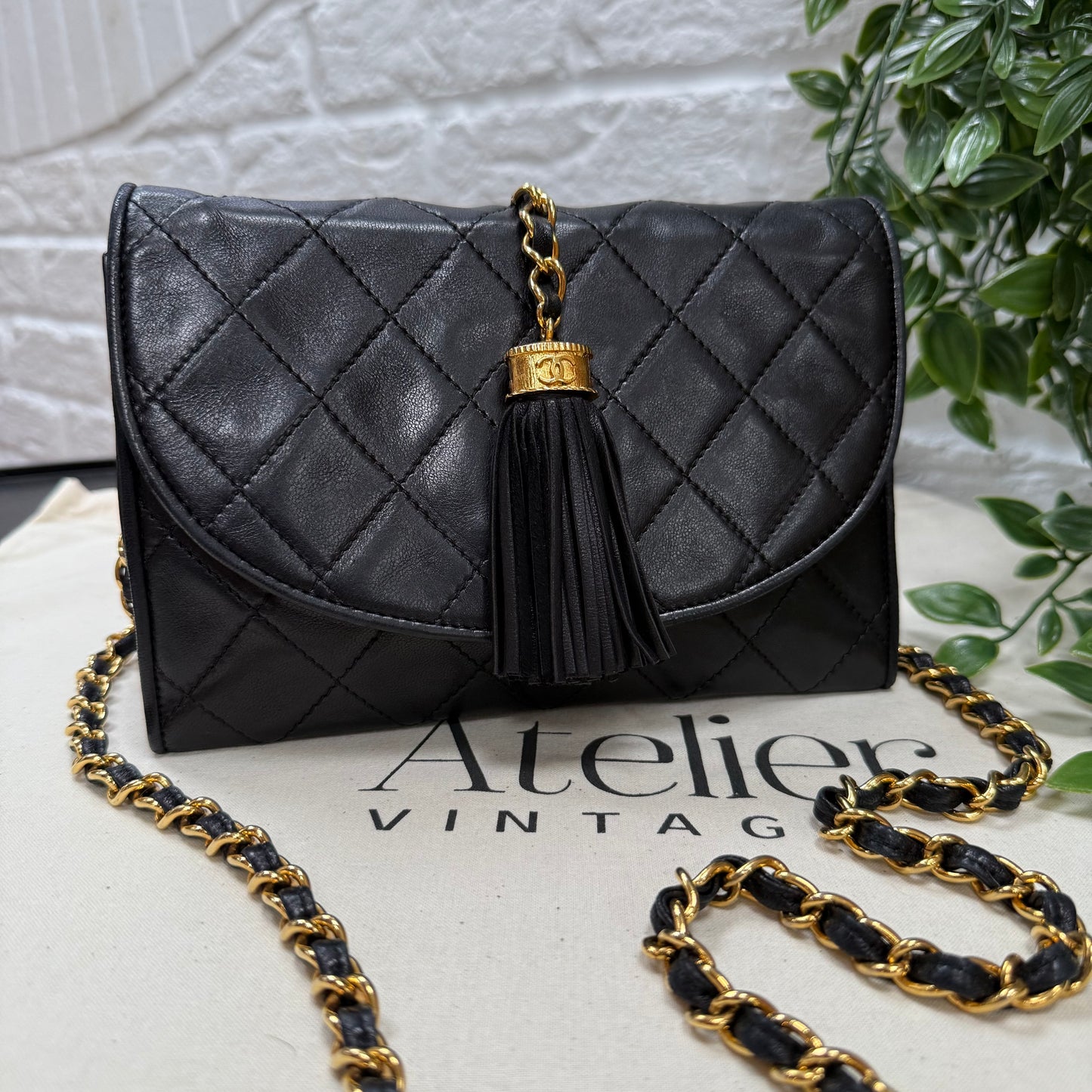 Chanel 1989 Tassel Half Moon Flap
