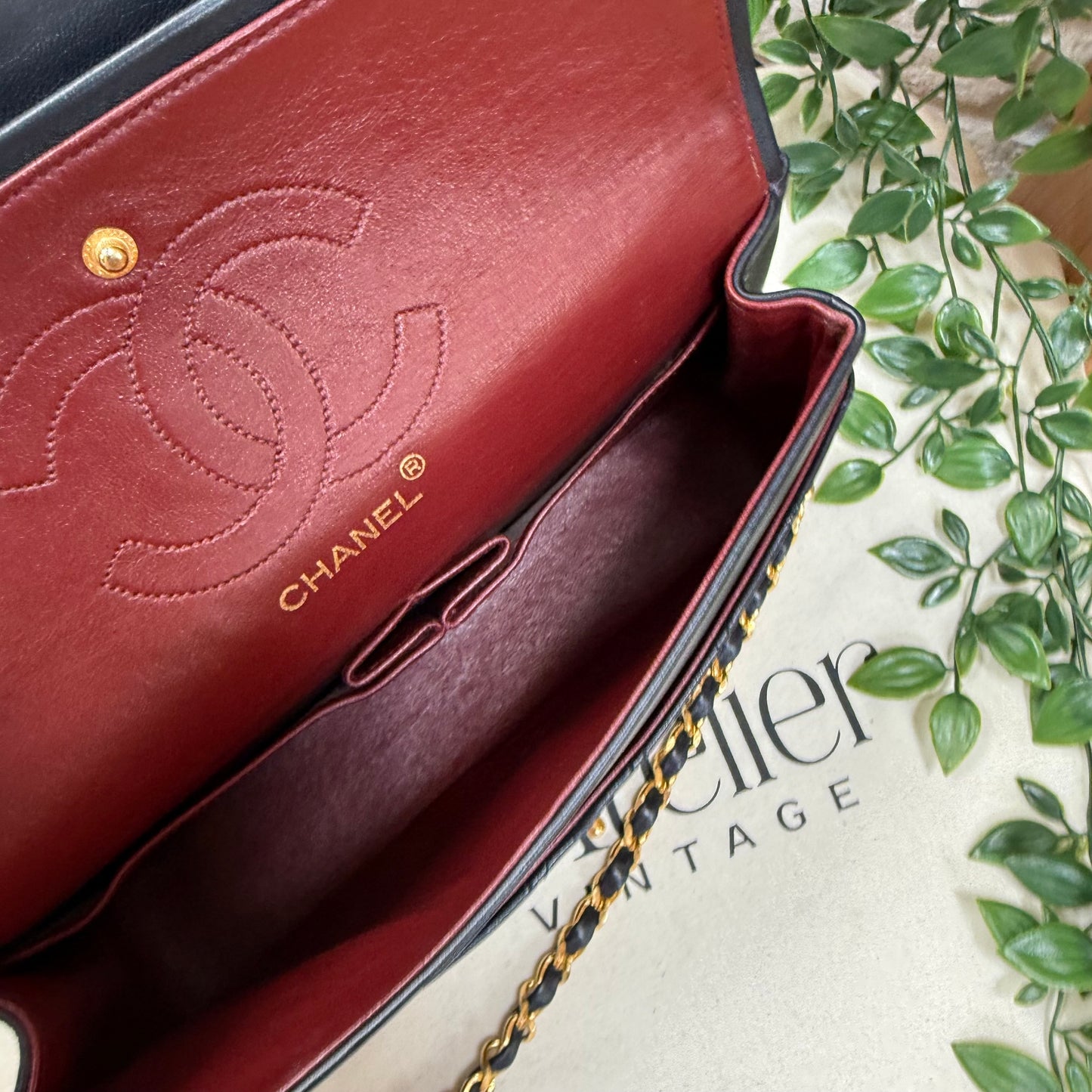 Chanel 1986 Navy Double Flap Medium