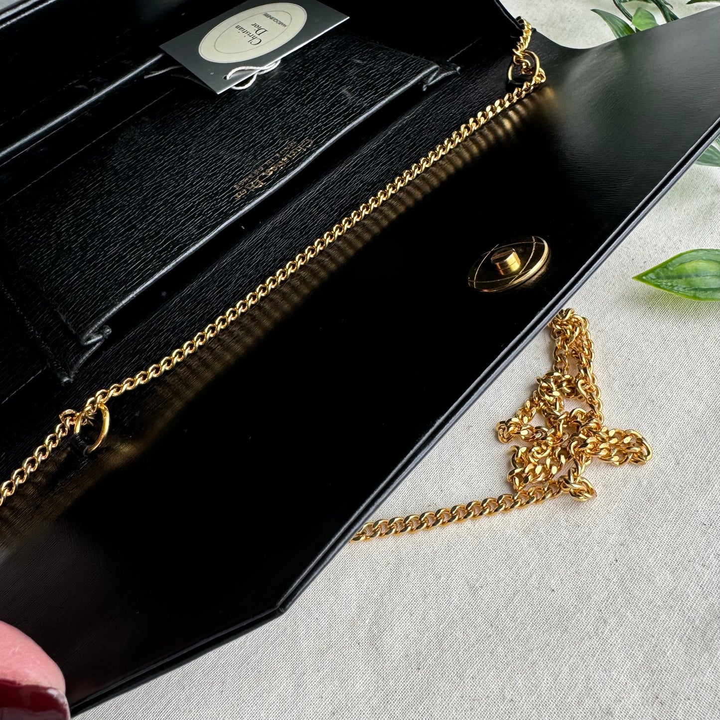 Dior 1980s Quilted Two Way Chain Strap Bag with Box