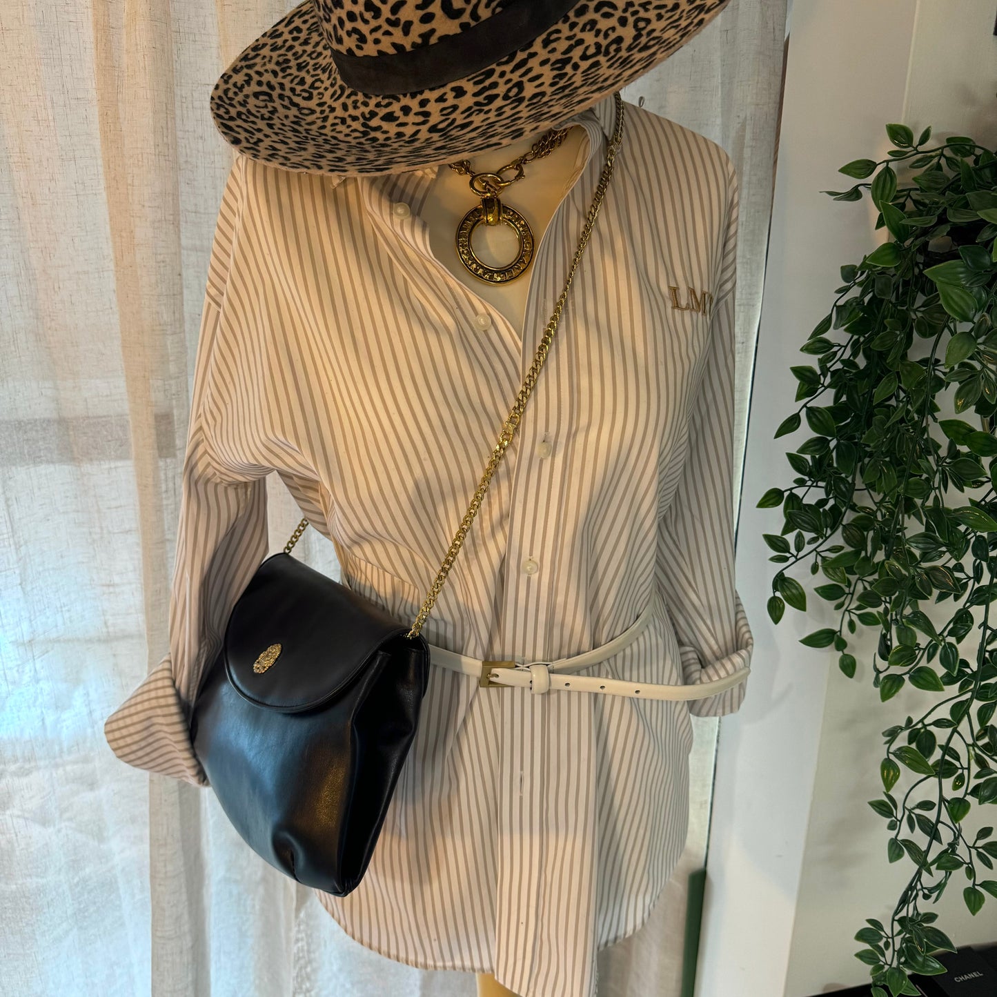 Celine Vintage Triomph Chain Strap Two Way Bag