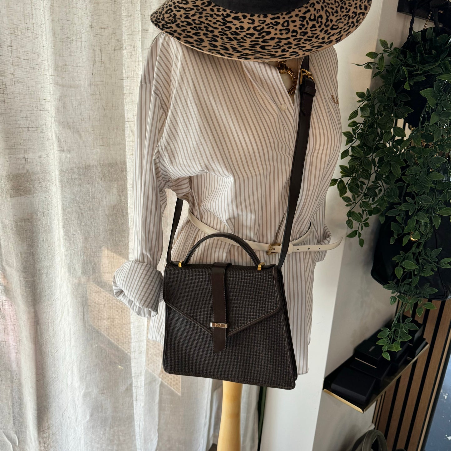 Saint Laurent 1980s Two Way Satchel
