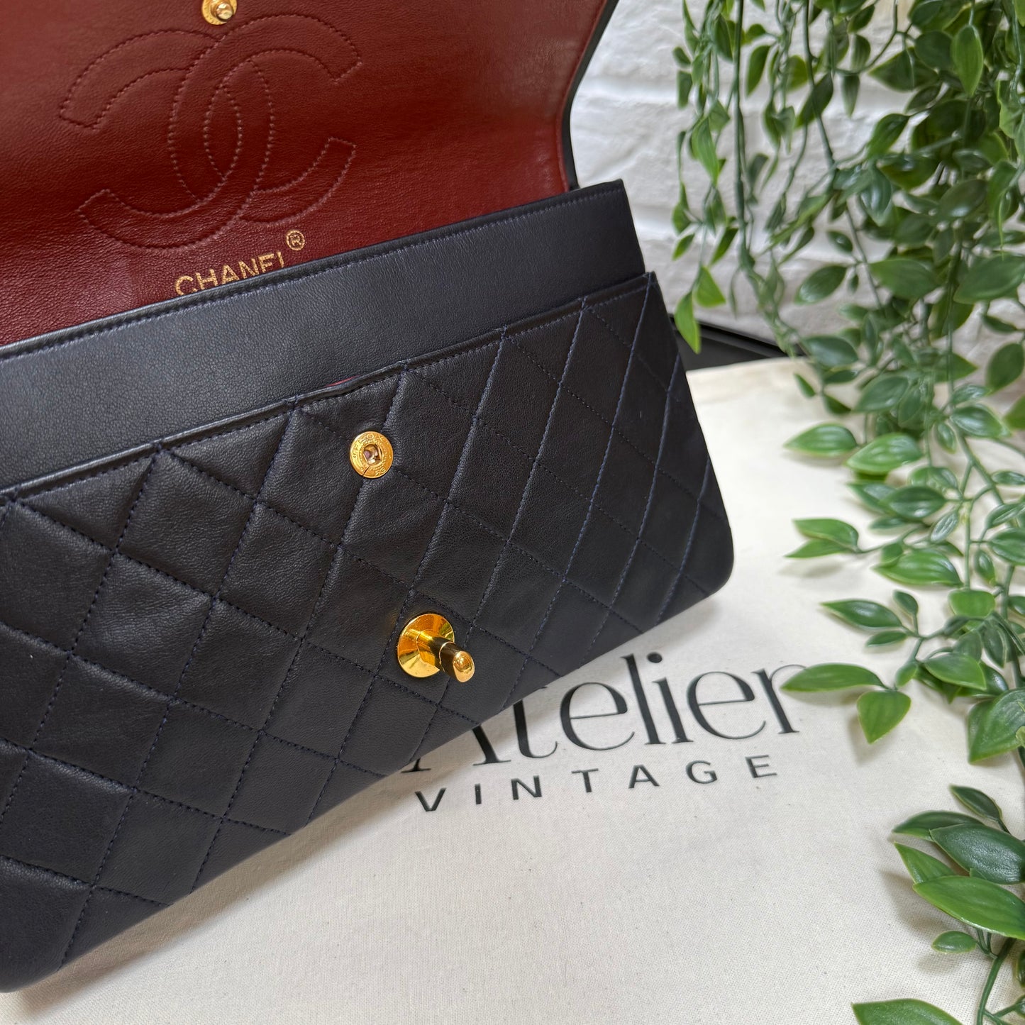 Chanel 1986 Navy Double Flap Medium