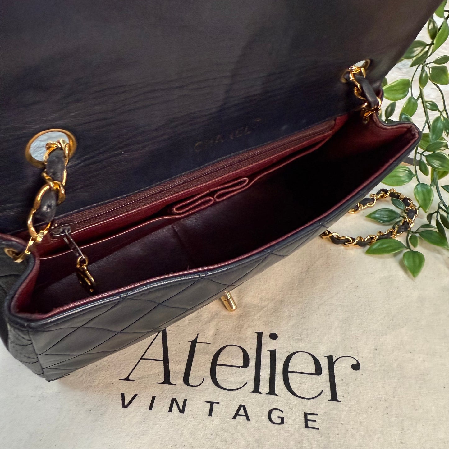 Chanel 1989 Classic Medium Navy Rectangle Full Flap