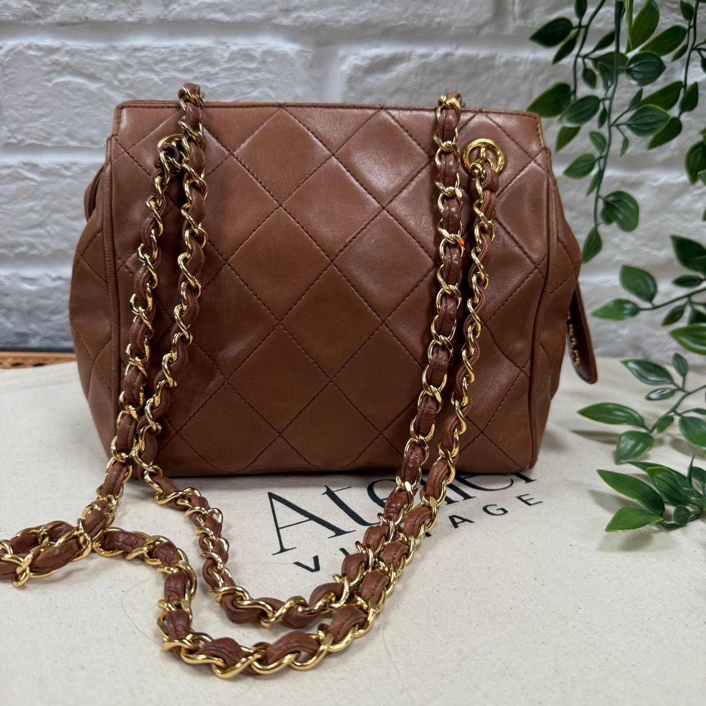 Chanel 1994 CC Lambskin Quilted Shoulder Bag