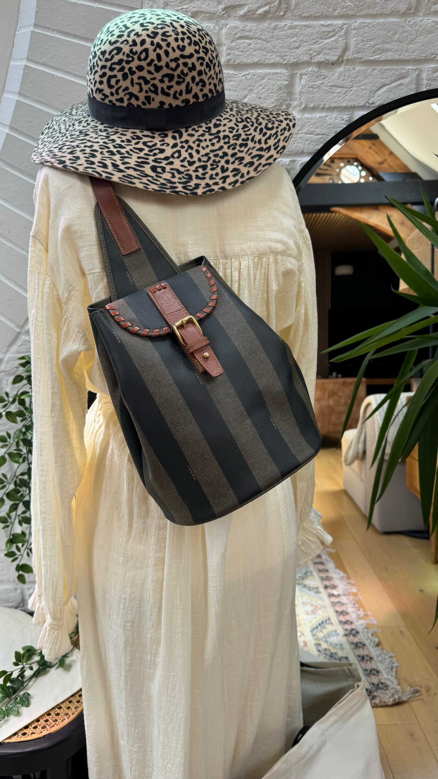 Fendi 1990s Rare Pequin Sling Back Pack