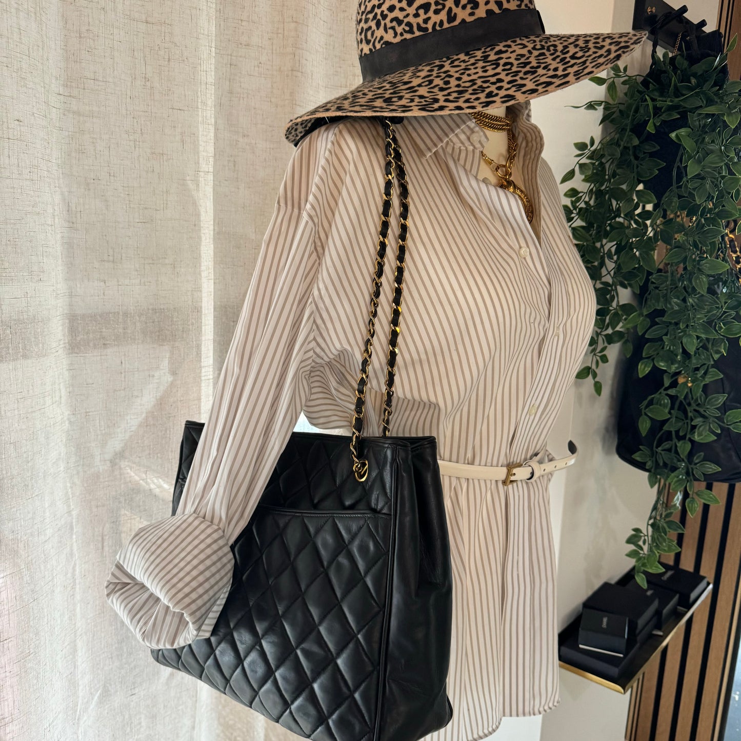 Chanel 1986 Quilted Lambskin CC Charm Tote