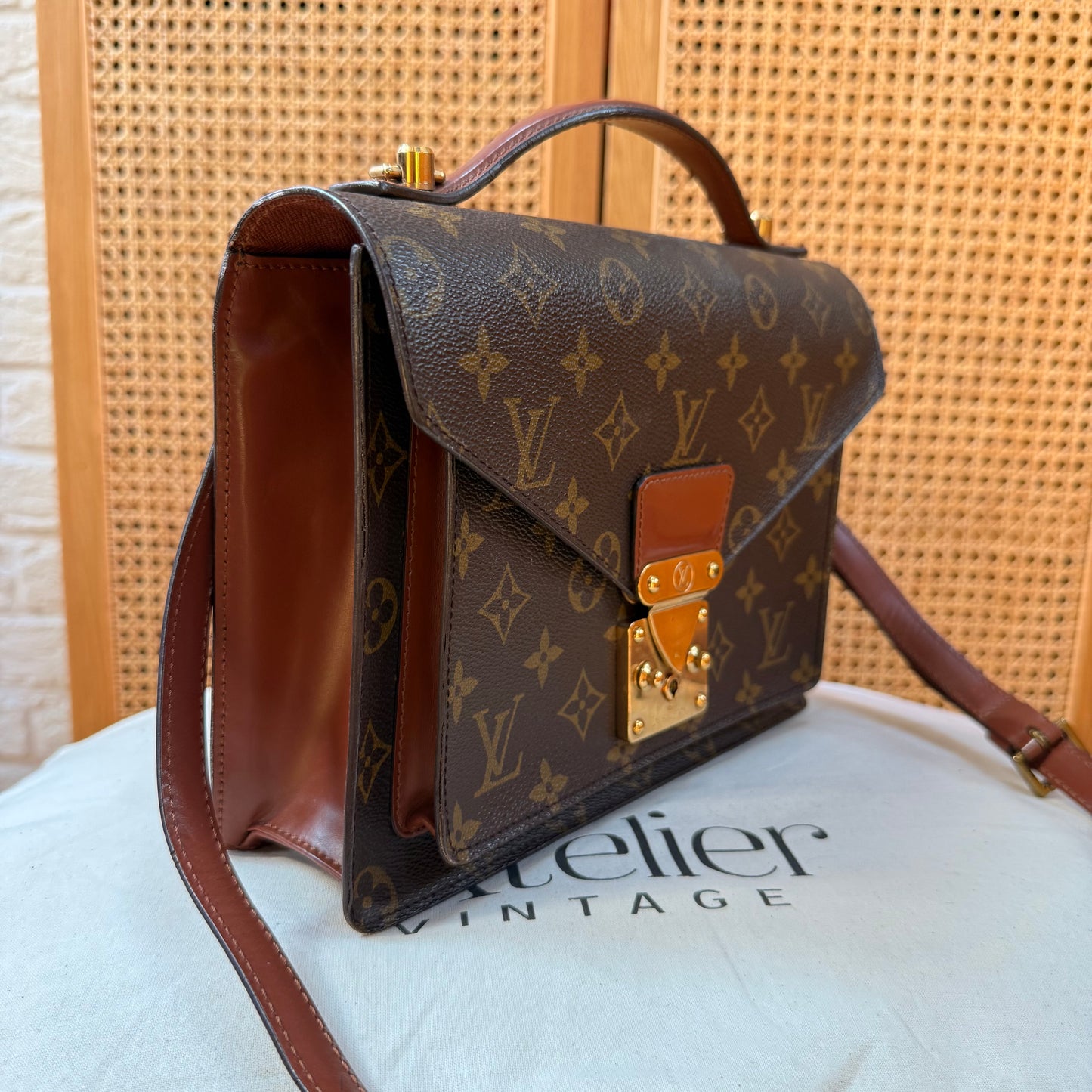 Louis Vuitton 1996 Monogram Monceau Two Way Top Handle