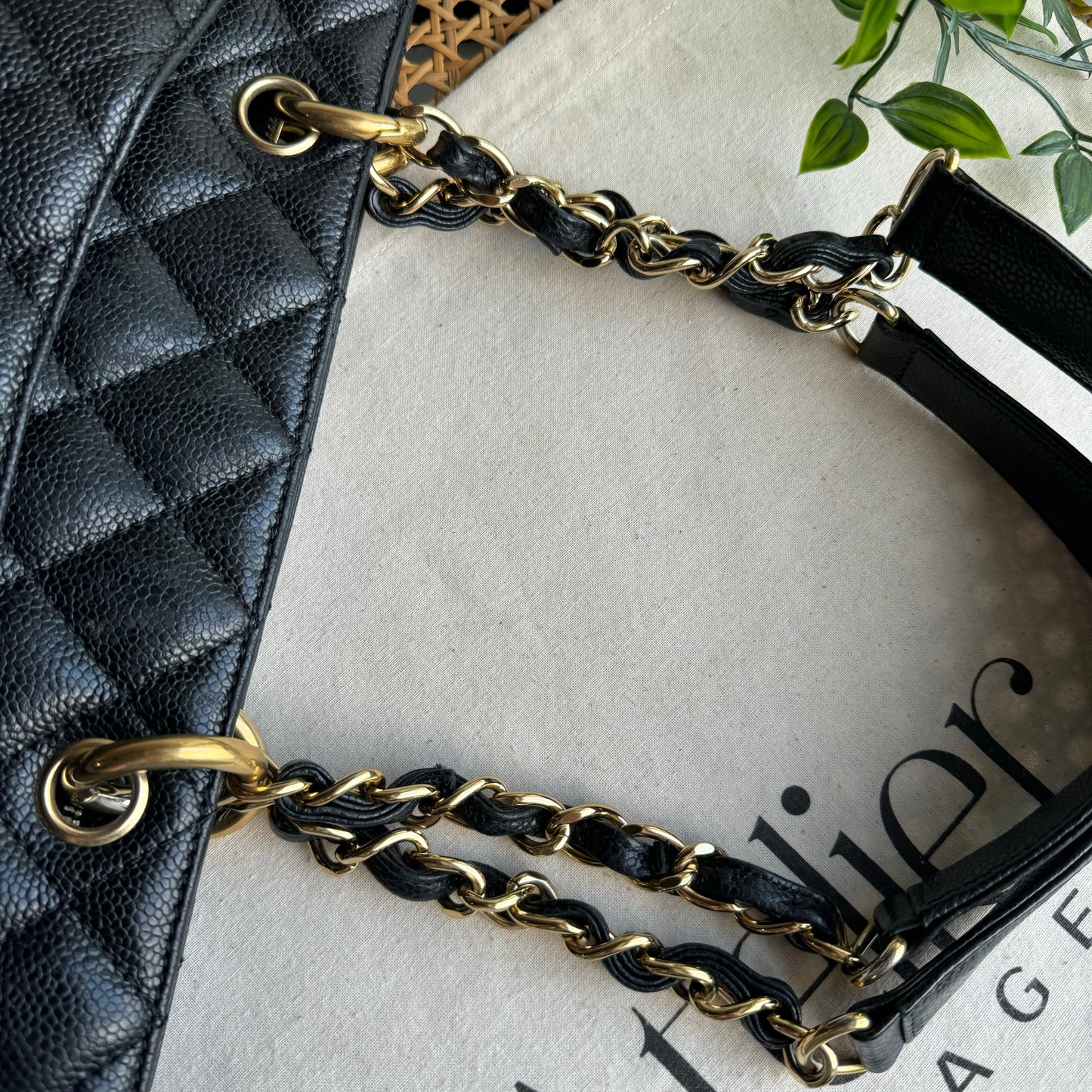 Chanel 2000s Classic Black Caviar GST (Grand Shopper Tote)