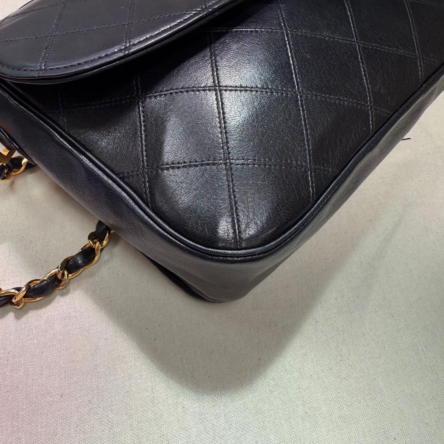 Chanel Jumbo CC Clasp Black Lambskin Cross Body