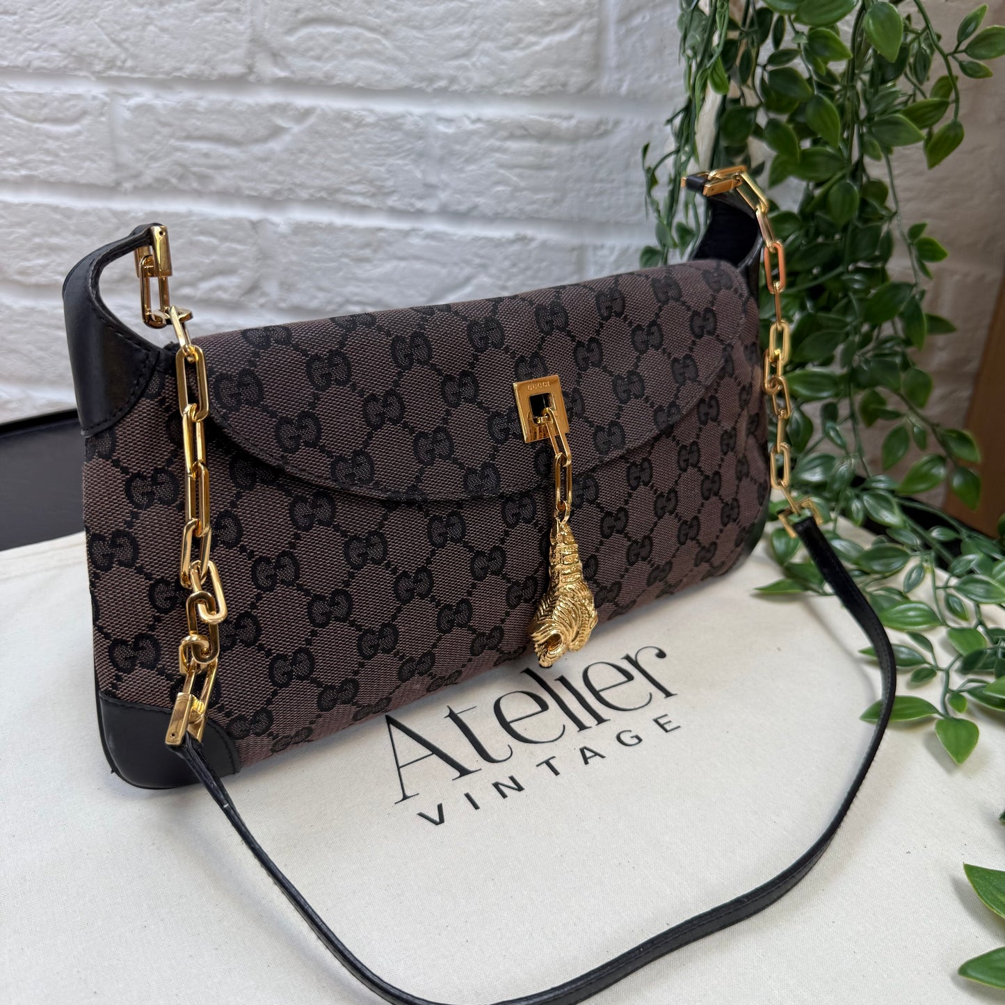Gucci Rare 1990s Gucci X Tom Ford Tigers Head Cross Body
