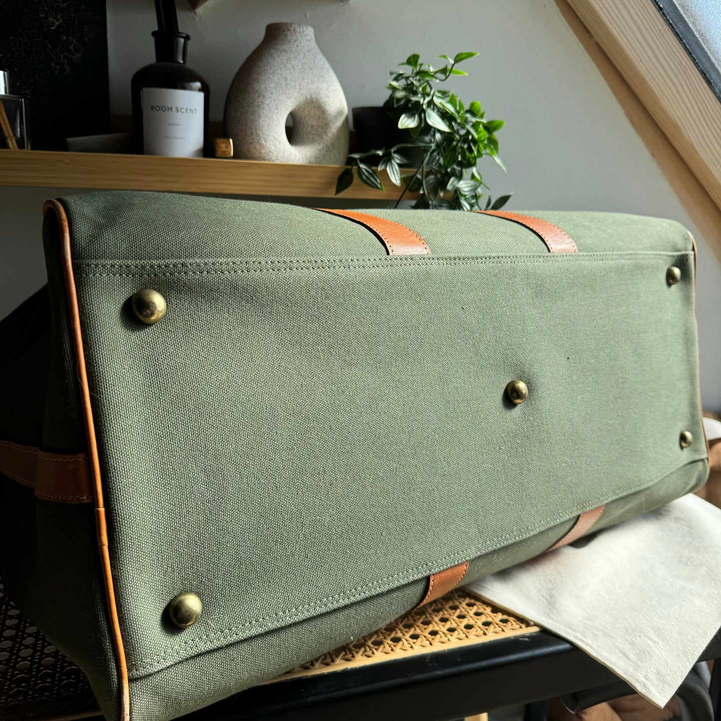 Burberry 1980s Canvas & Leather Two Way Holdall