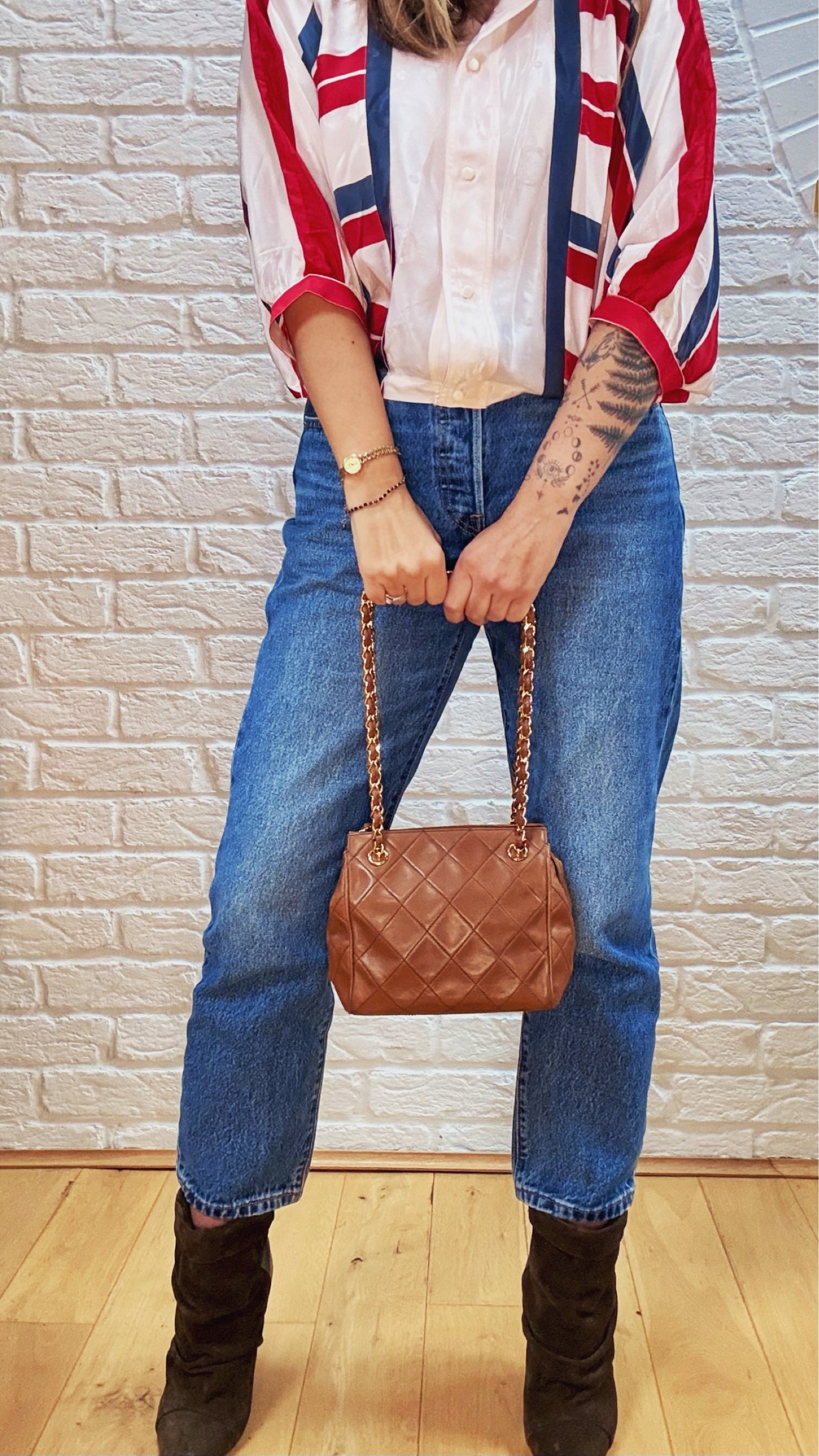 Chanel 1994 CC Lambskin Quilted Shoulder Bag