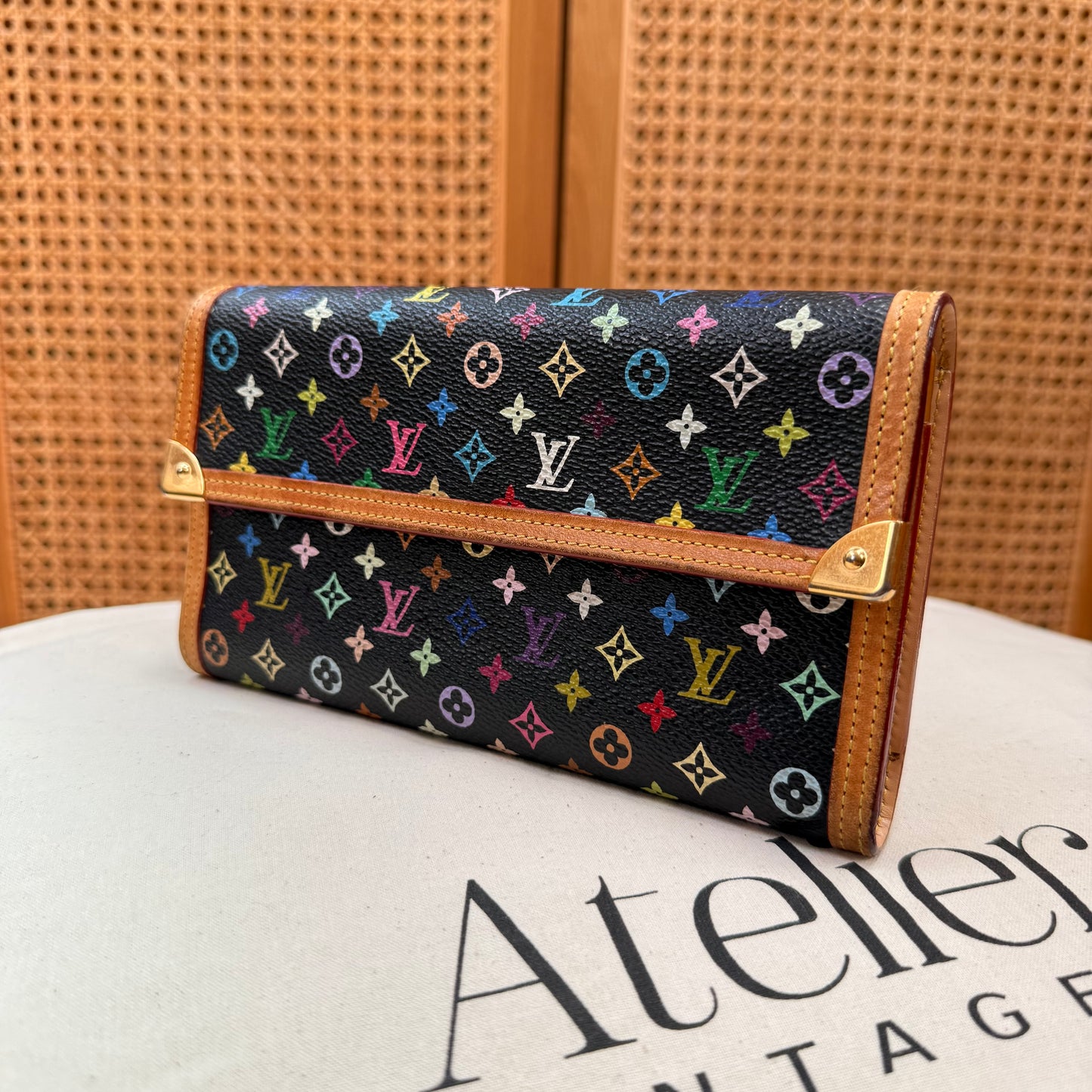 Louis Vuitton 2003 Murakami Multicolor black International Purse