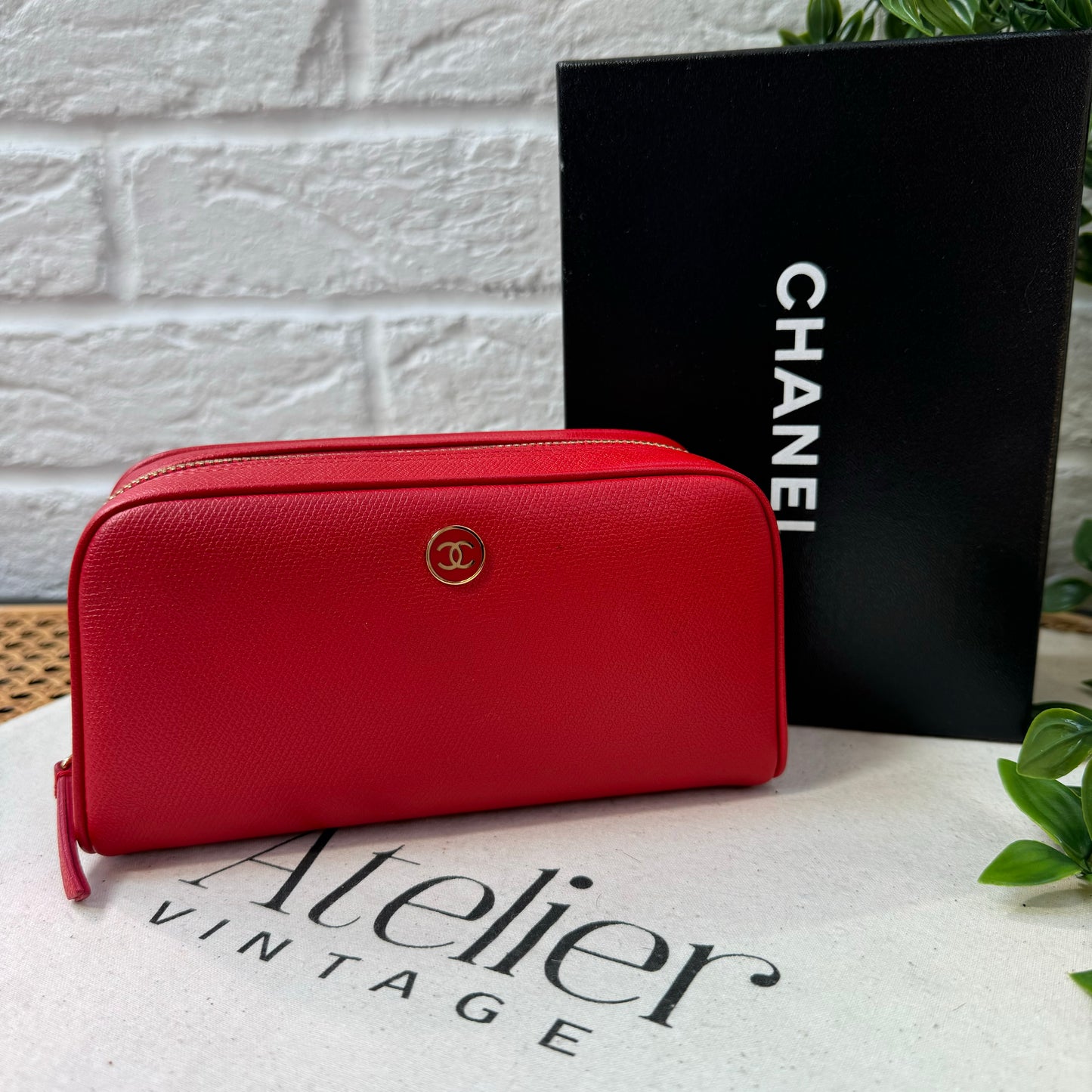 Chanel 2003 As New & Boxed Coco Button Vanity Clutch