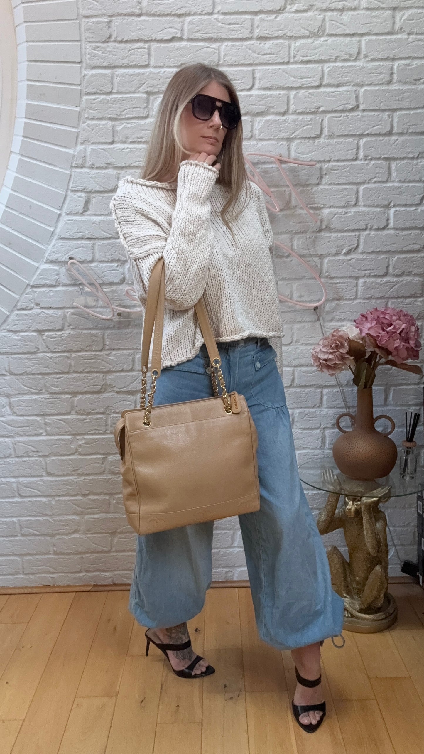 Chanel 1994 Triple CC Caviar Tote