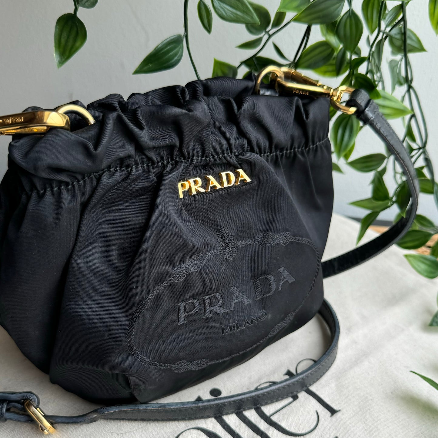 Prada Rare Jacquard Bucket Bag