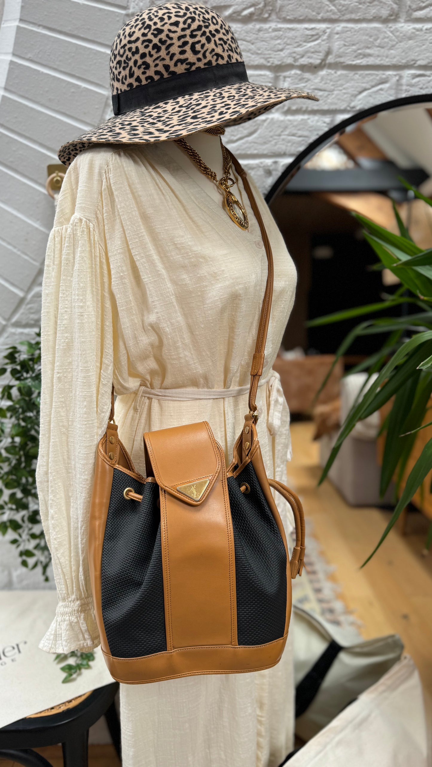 Saint Laurent 1980s Cross Body Bucket Bag