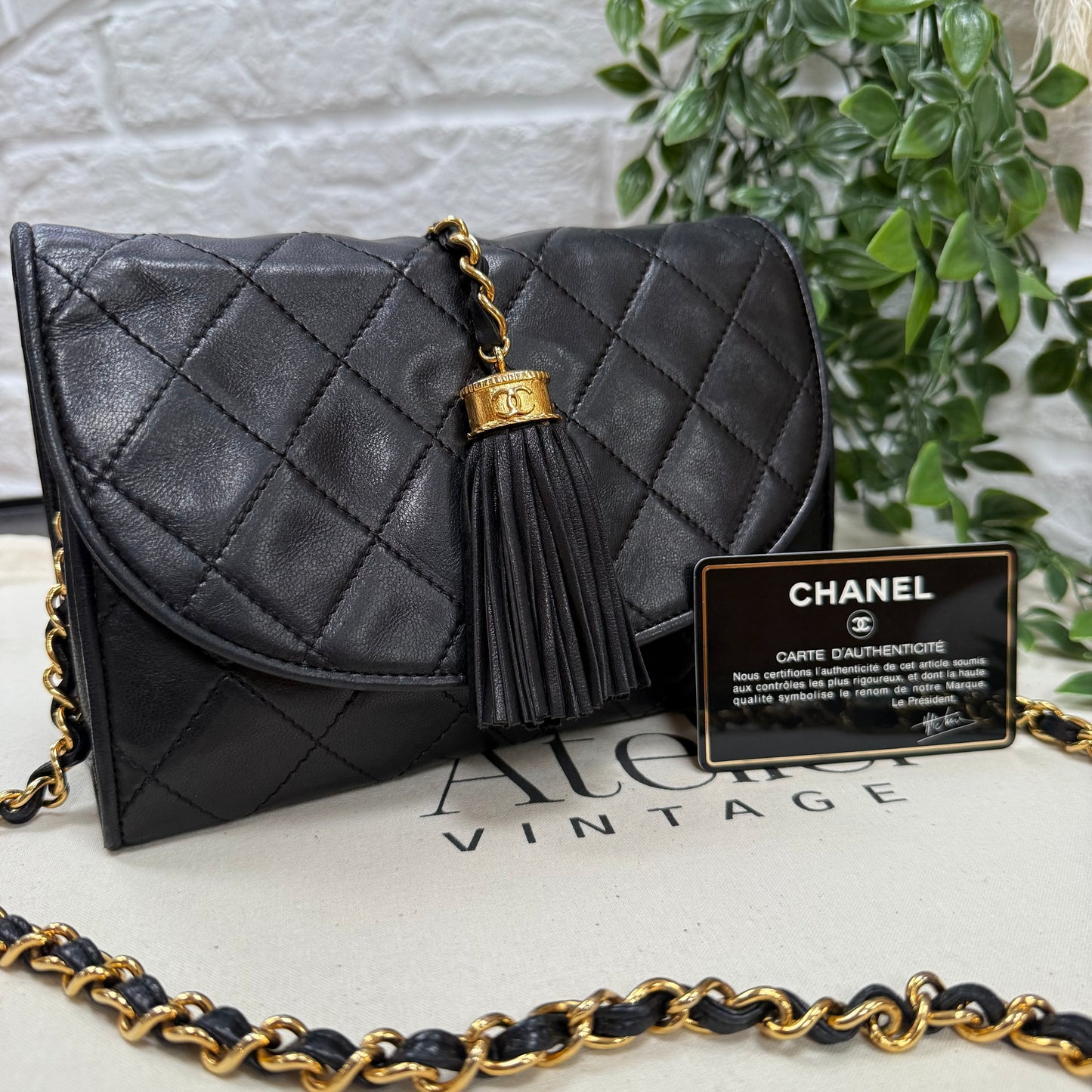 Chanel 1989 Tassel Half Moon Flap